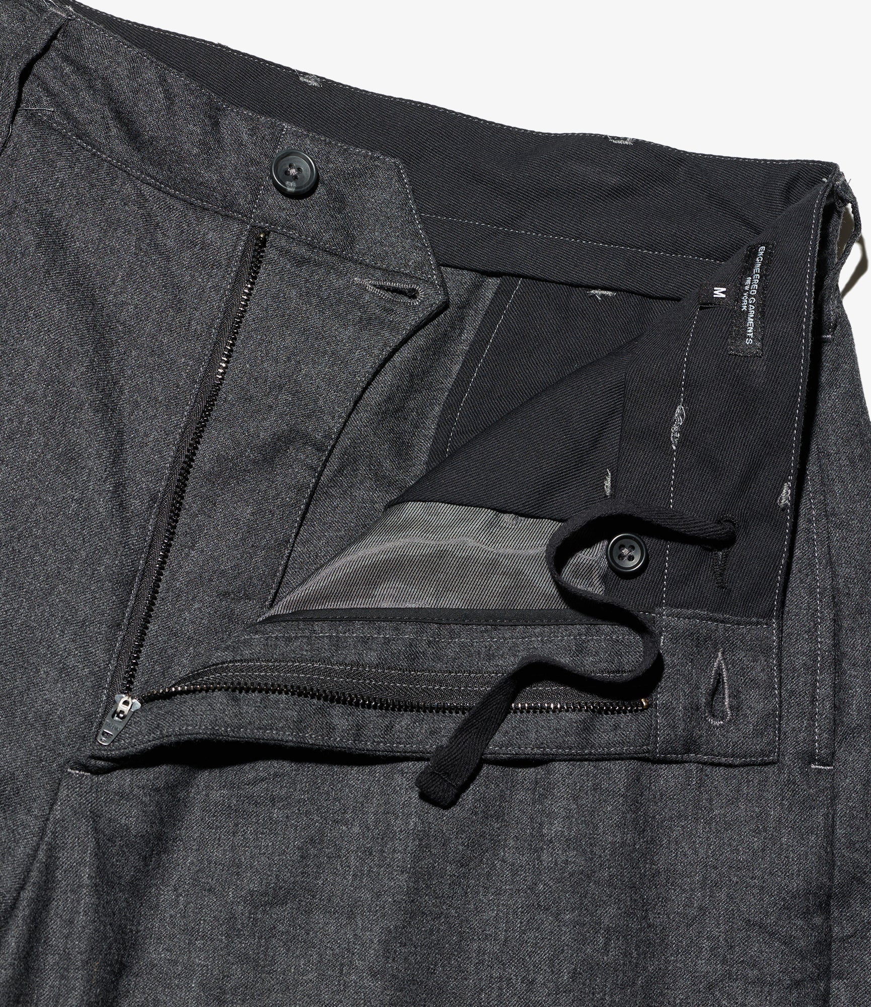 Officer Pant - Dk. Grey High Count Worsted Wool