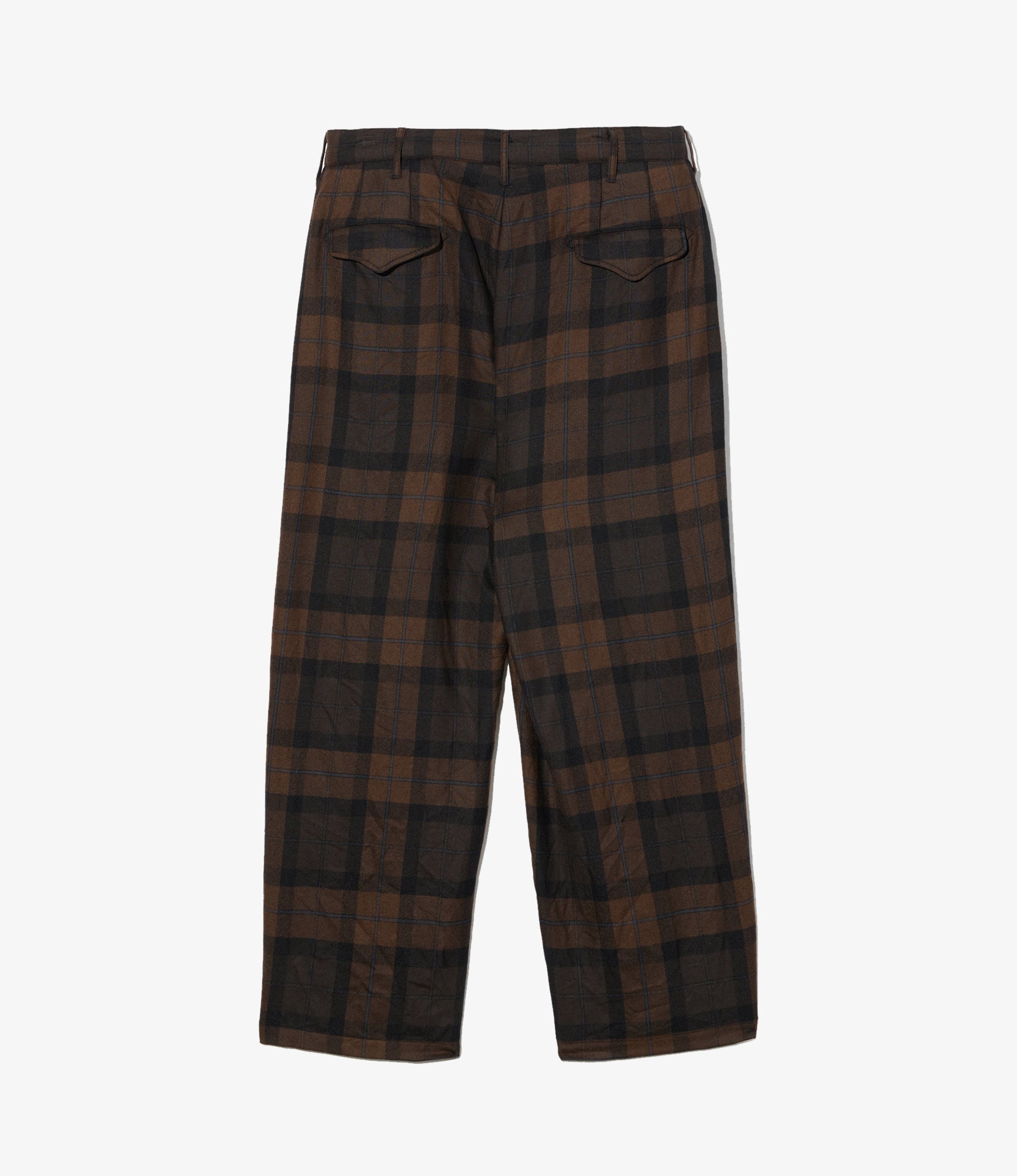 Officer Pant - Brown/Black Worsted Wool Plaid
