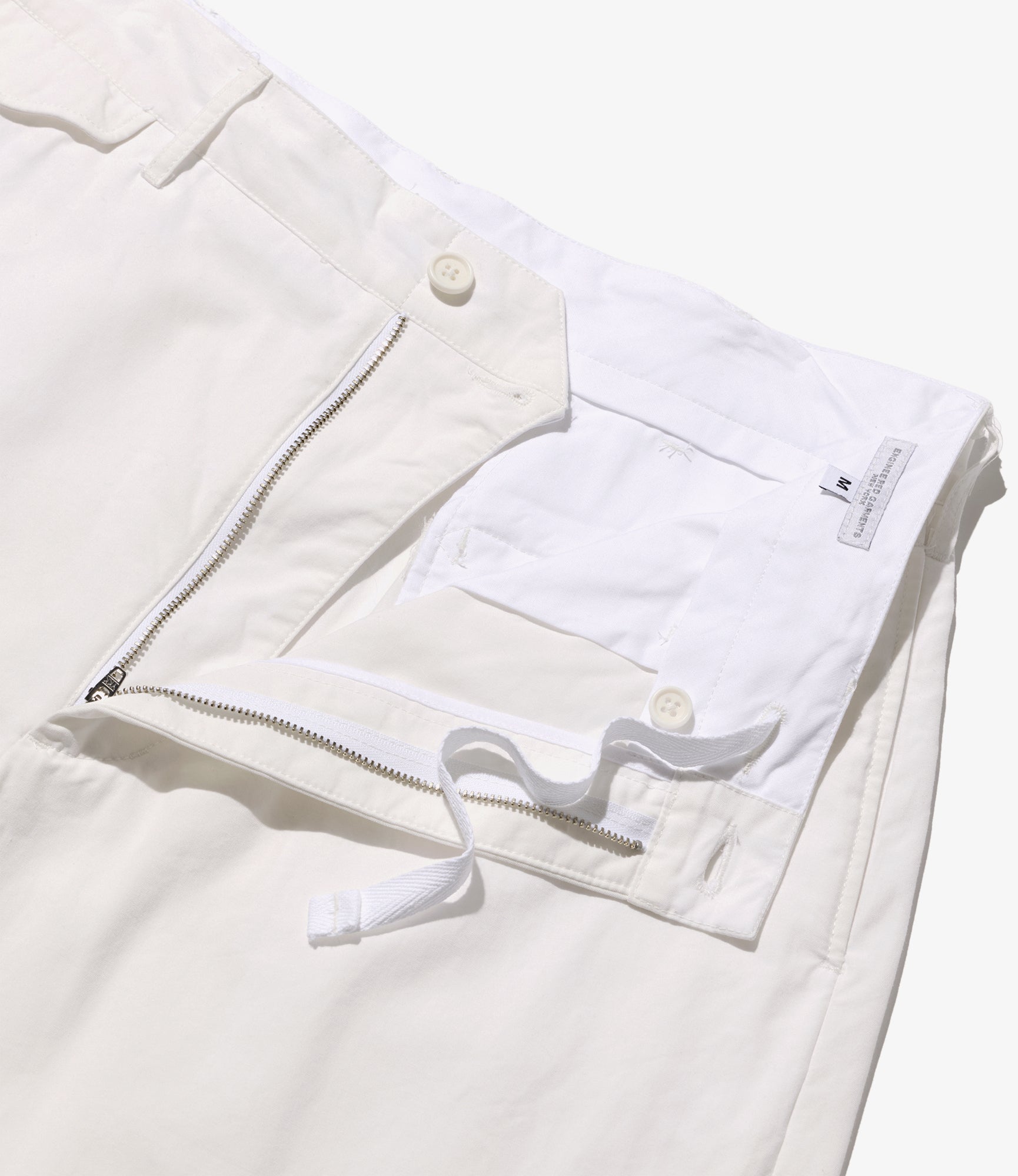 Officer Pant - White Cotton Heavy Poplin