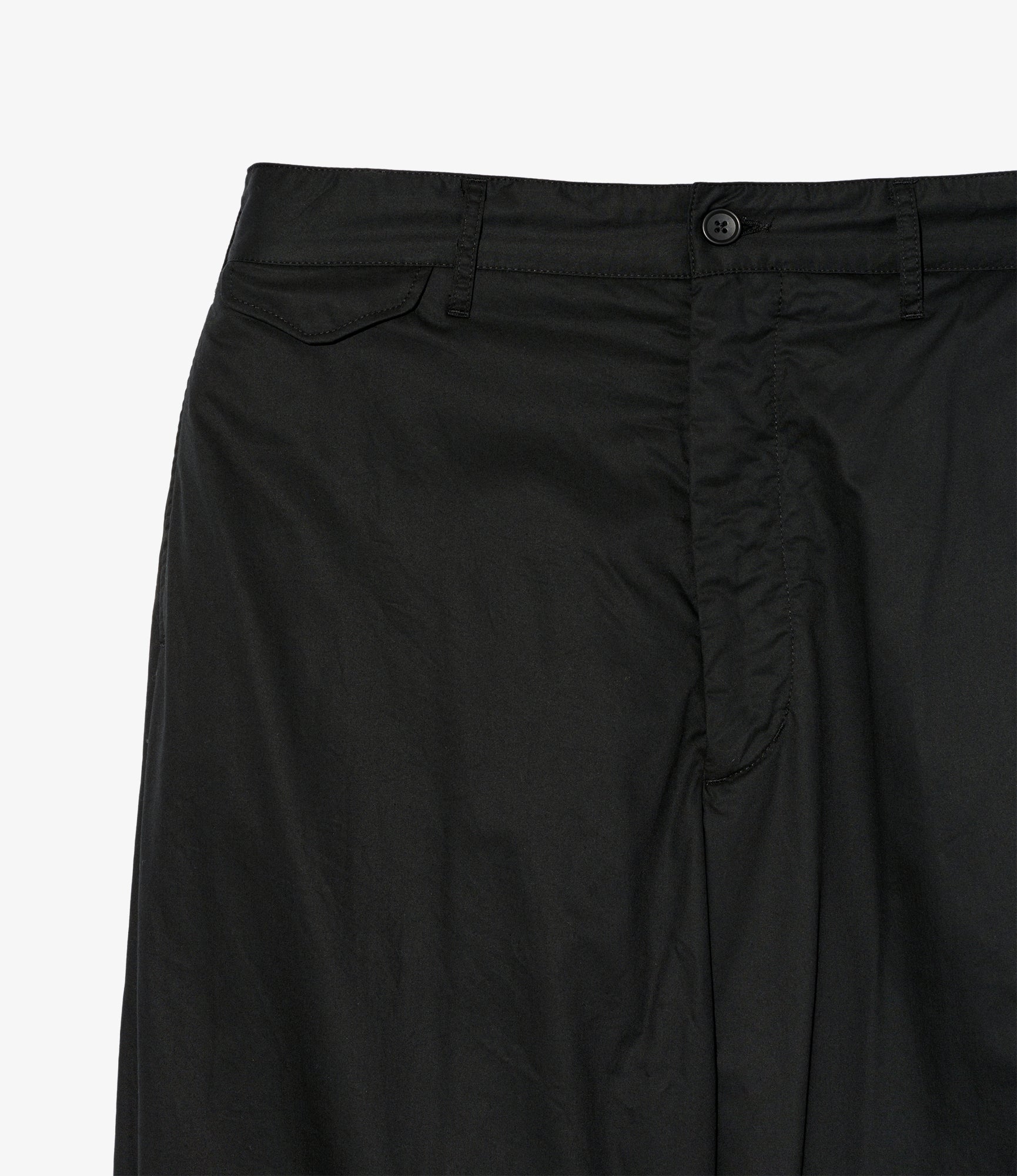 Officer Pant - Black Cotton High Count Twill