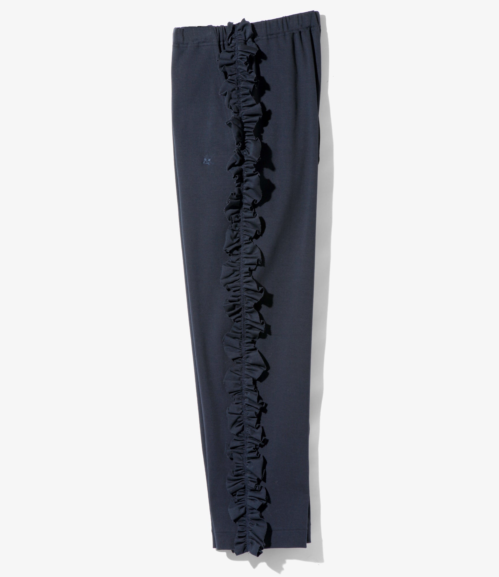 Swallow Frill Side Pants - Navy