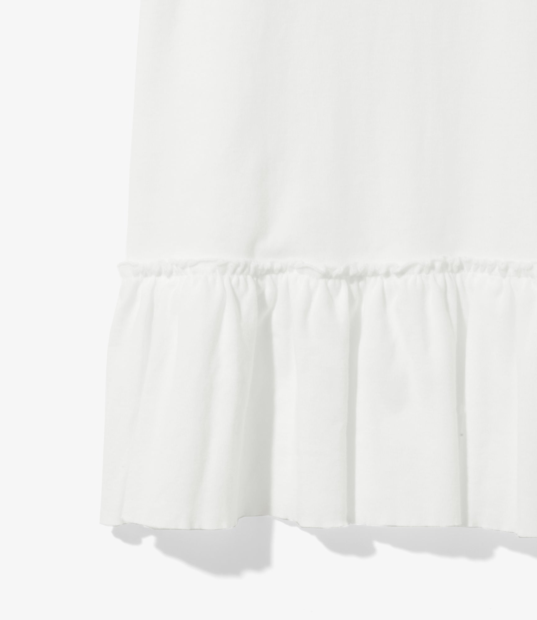 Women's Ribbed Frill Tank Top - White