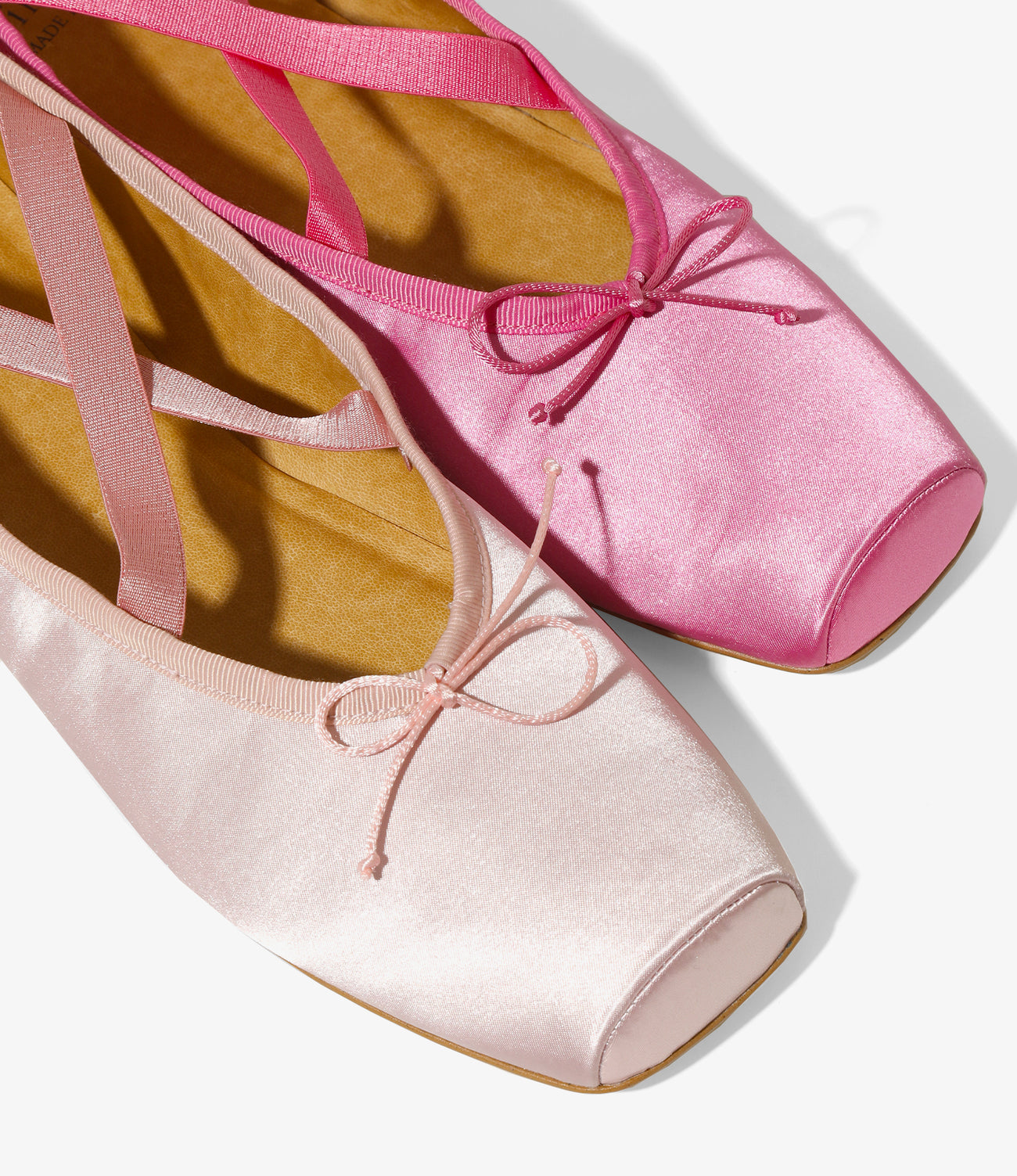 Color Combination Ballet Shoes - Pink - Sateen