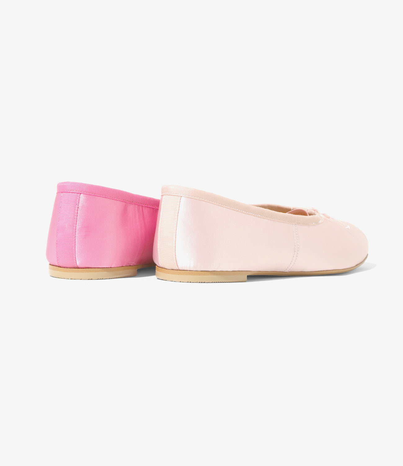 Color Combination Ballet Shoes - Pink - Sateen