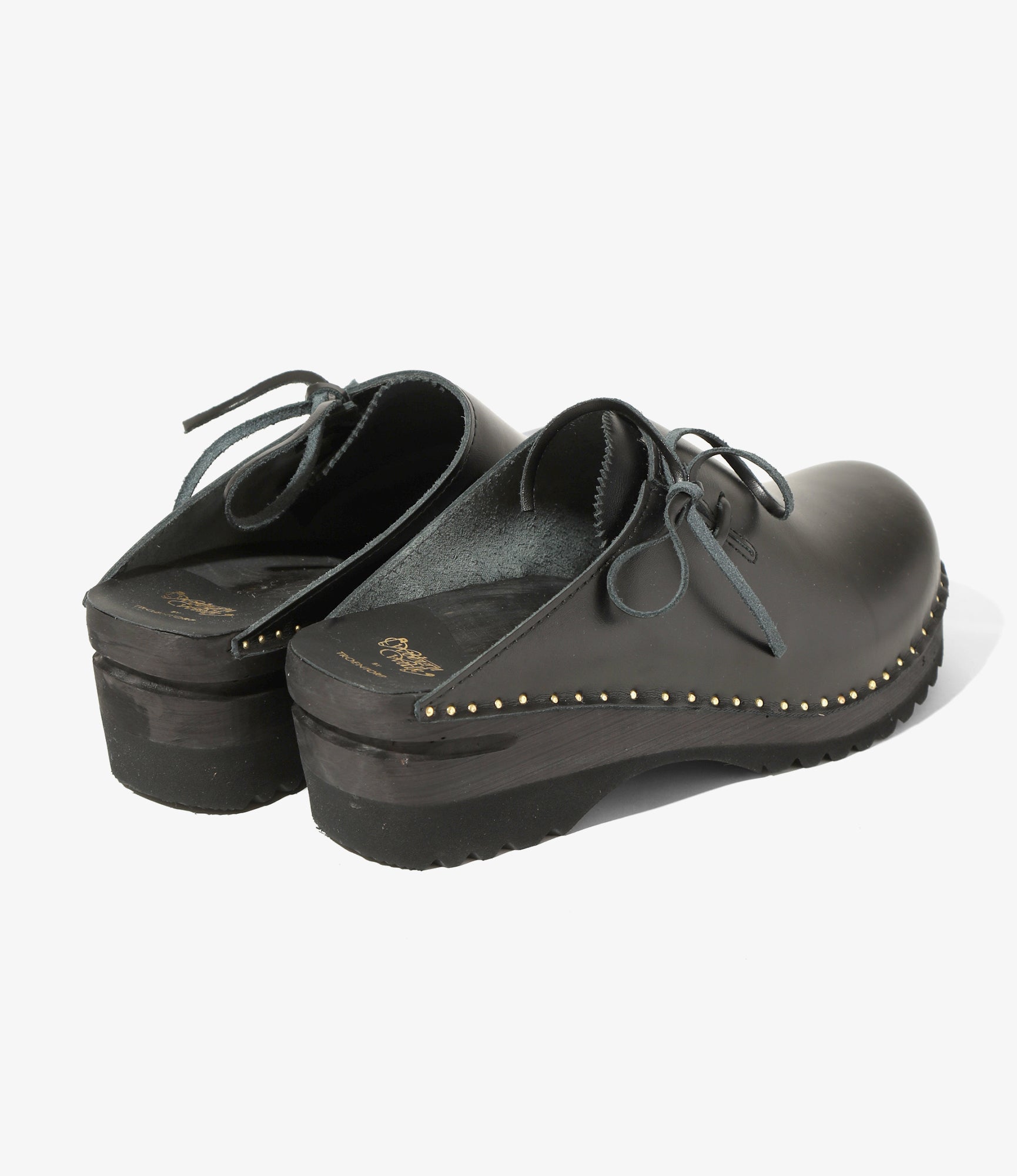 Woburn Walk X Troentorp - Swedish Clog - Alps/ Side Lace - Black