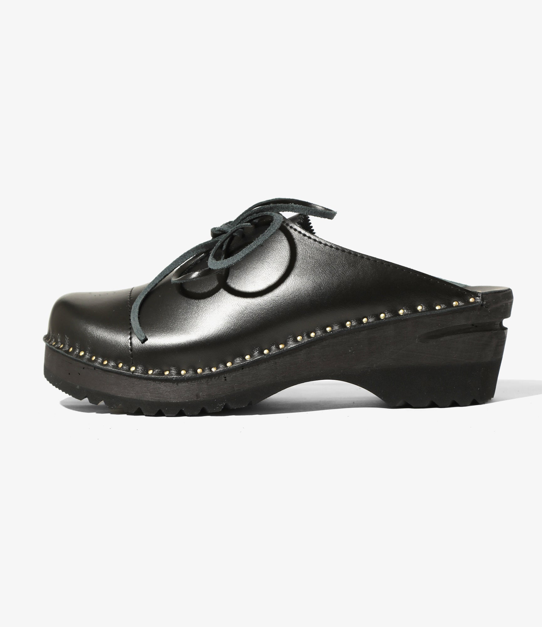 Woburn Walk X Troentorp - Swedish Clog - Alps/ Center Lace - Black