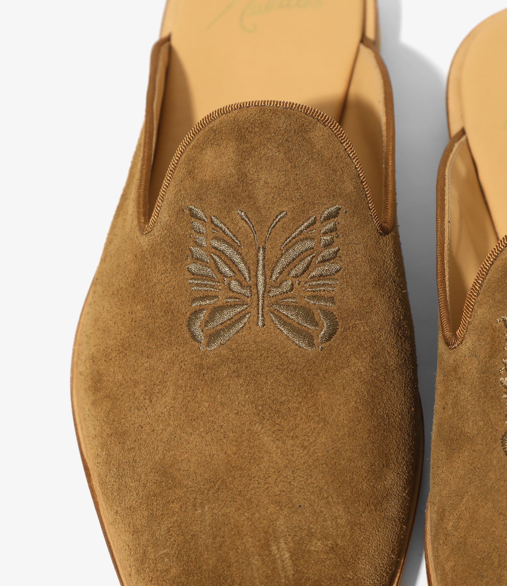 Papillon Emb. Slip-in - Brown - Suede