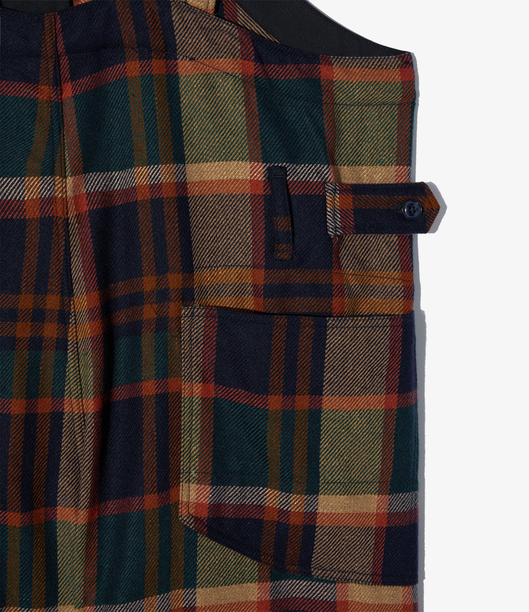 Overalls - Navy/Brown Heavy Wool Plaid