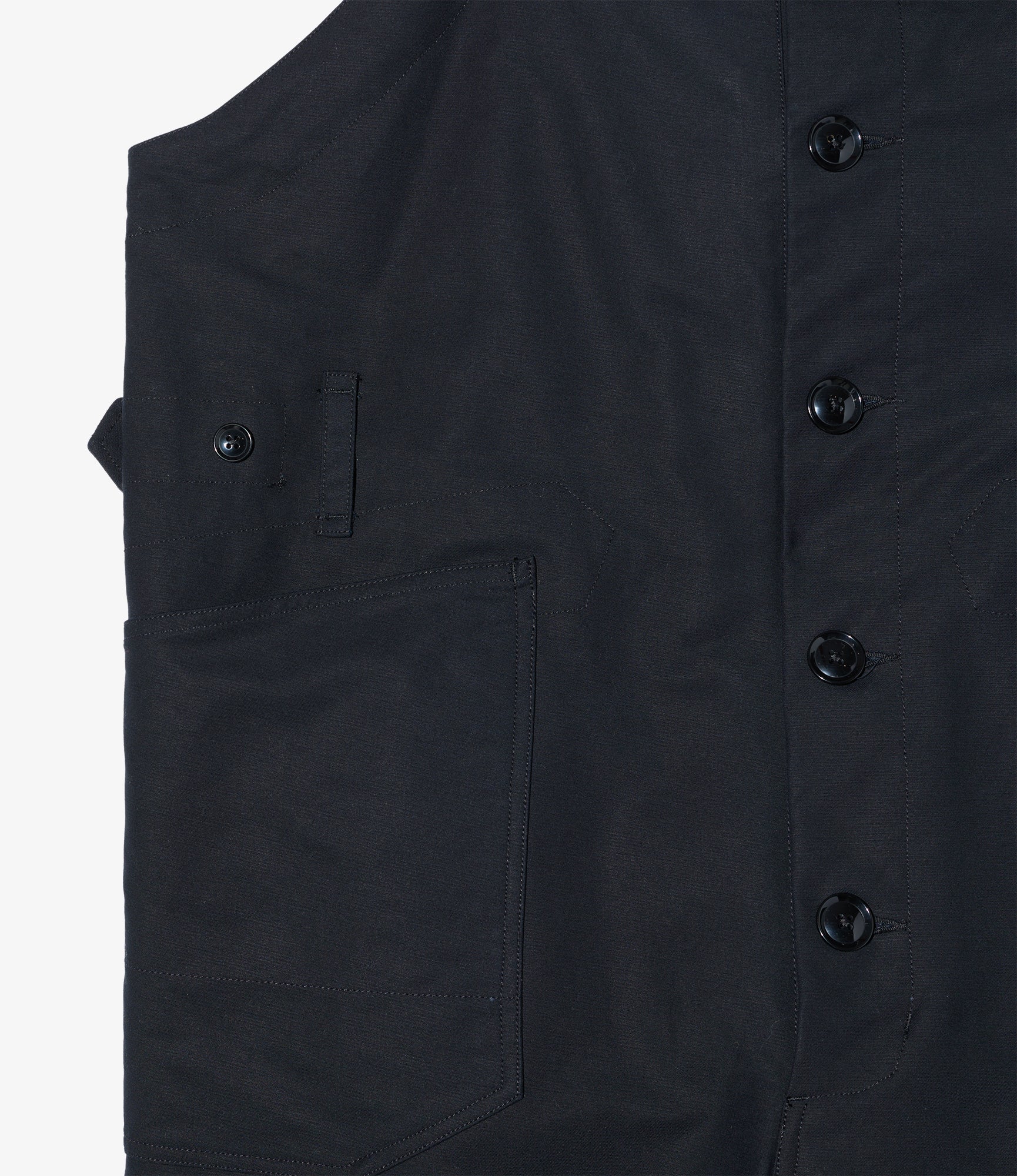 Overalls - Black Cotton Double Cloth