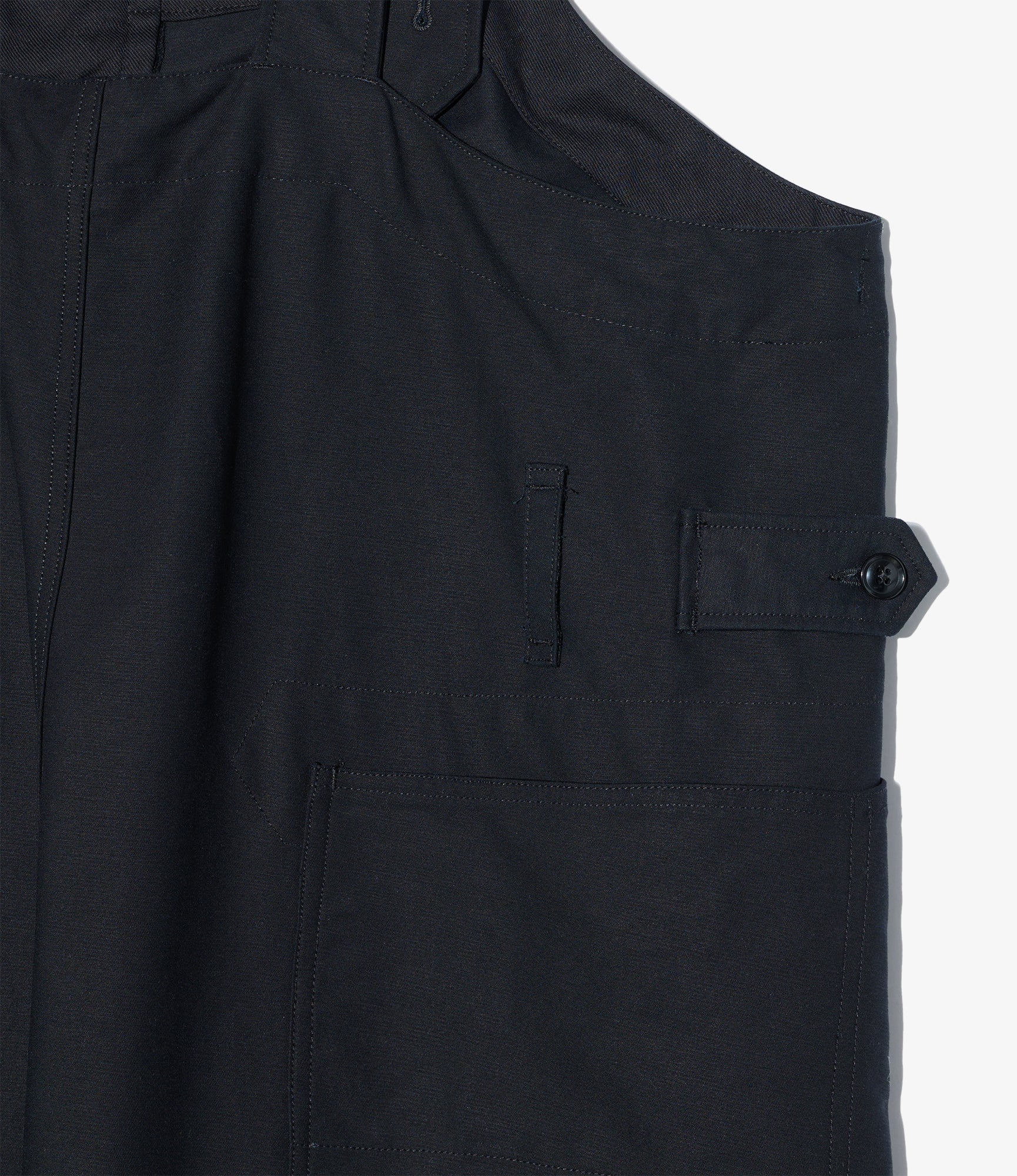 Overalls - Black Cotton Double Cloth