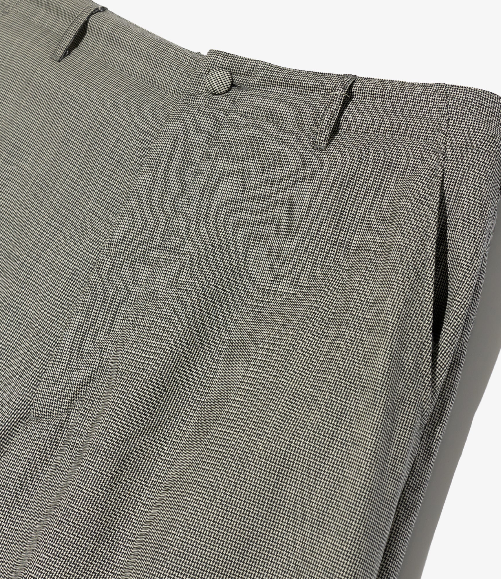 Over Pant - Grey Micro Houndstooth Tropical Wool