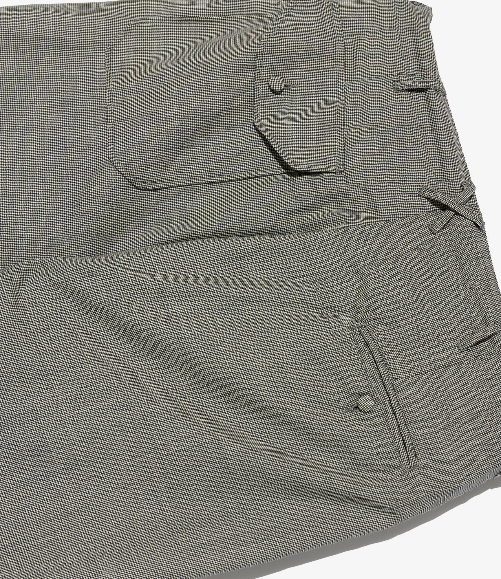 Over Pant - Grey Micro Houndstooth Tropical Wool