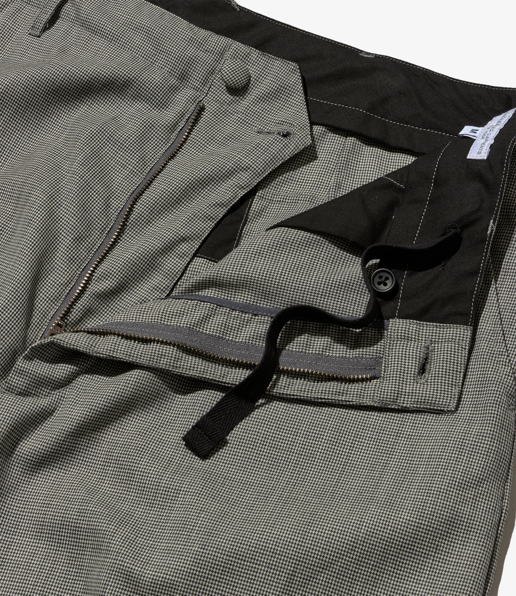 Over Pant - Grey Micro Houndstooth Tropical Wool