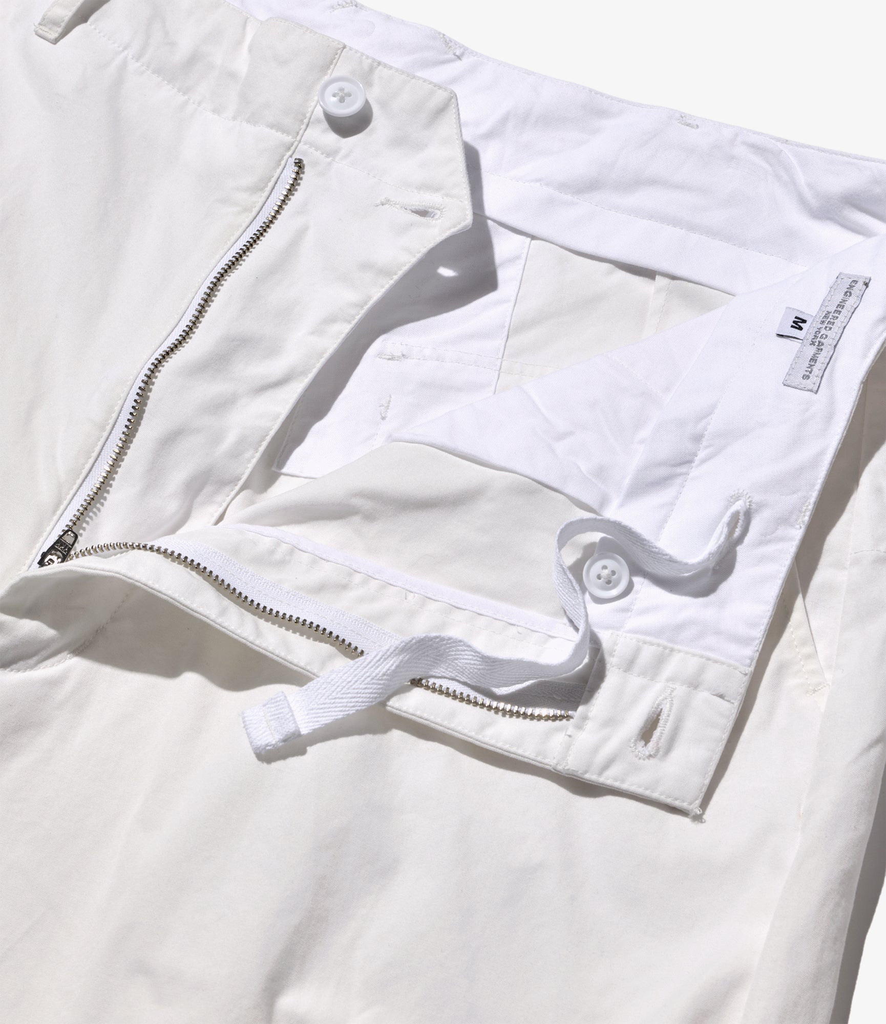 Over Pant - White Cotton Heavy Poplin