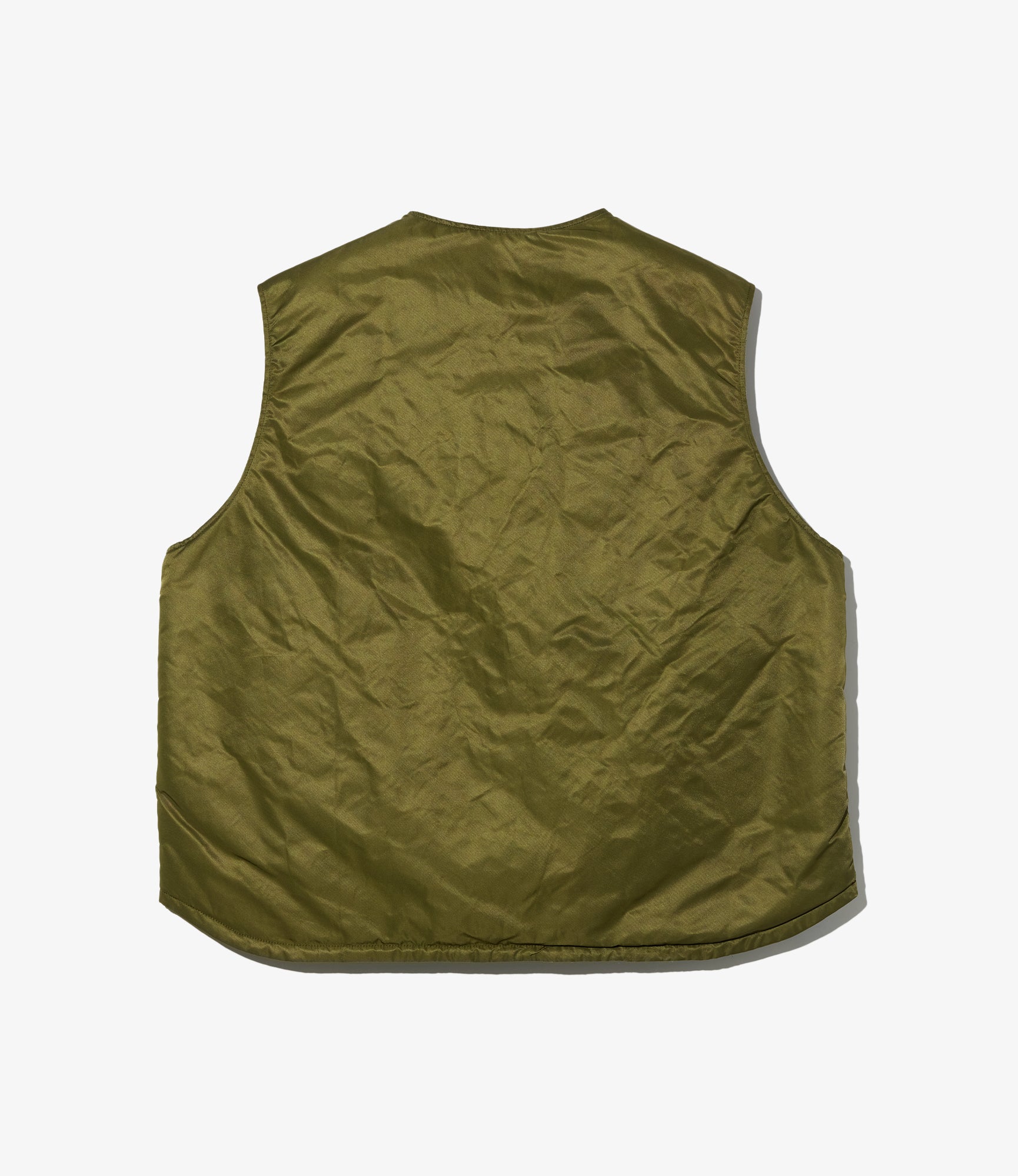 Over Vest - Olive Flight Satin Nylon