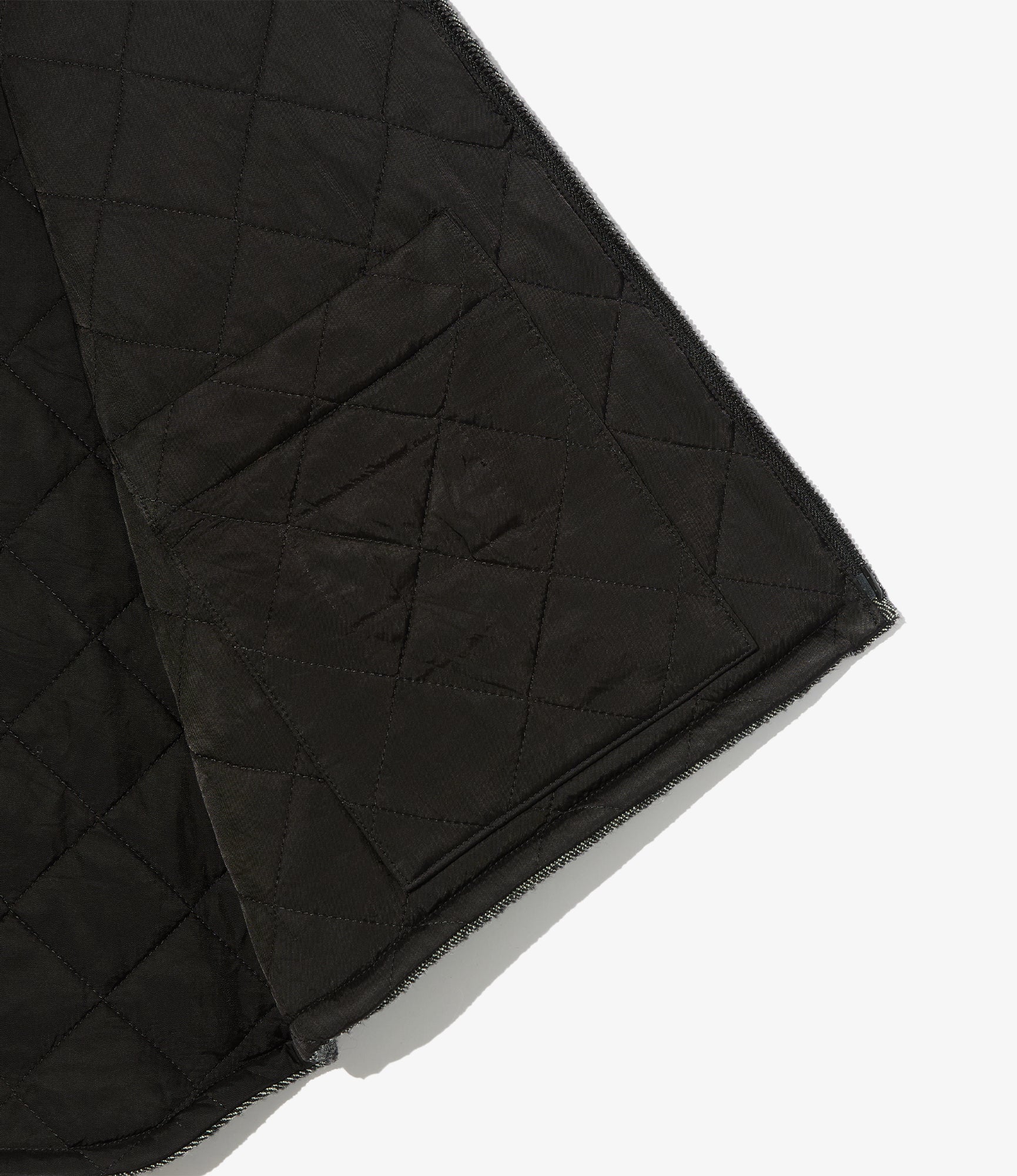 Over Vest - Charcoal Wool Poly Shaggy Twill