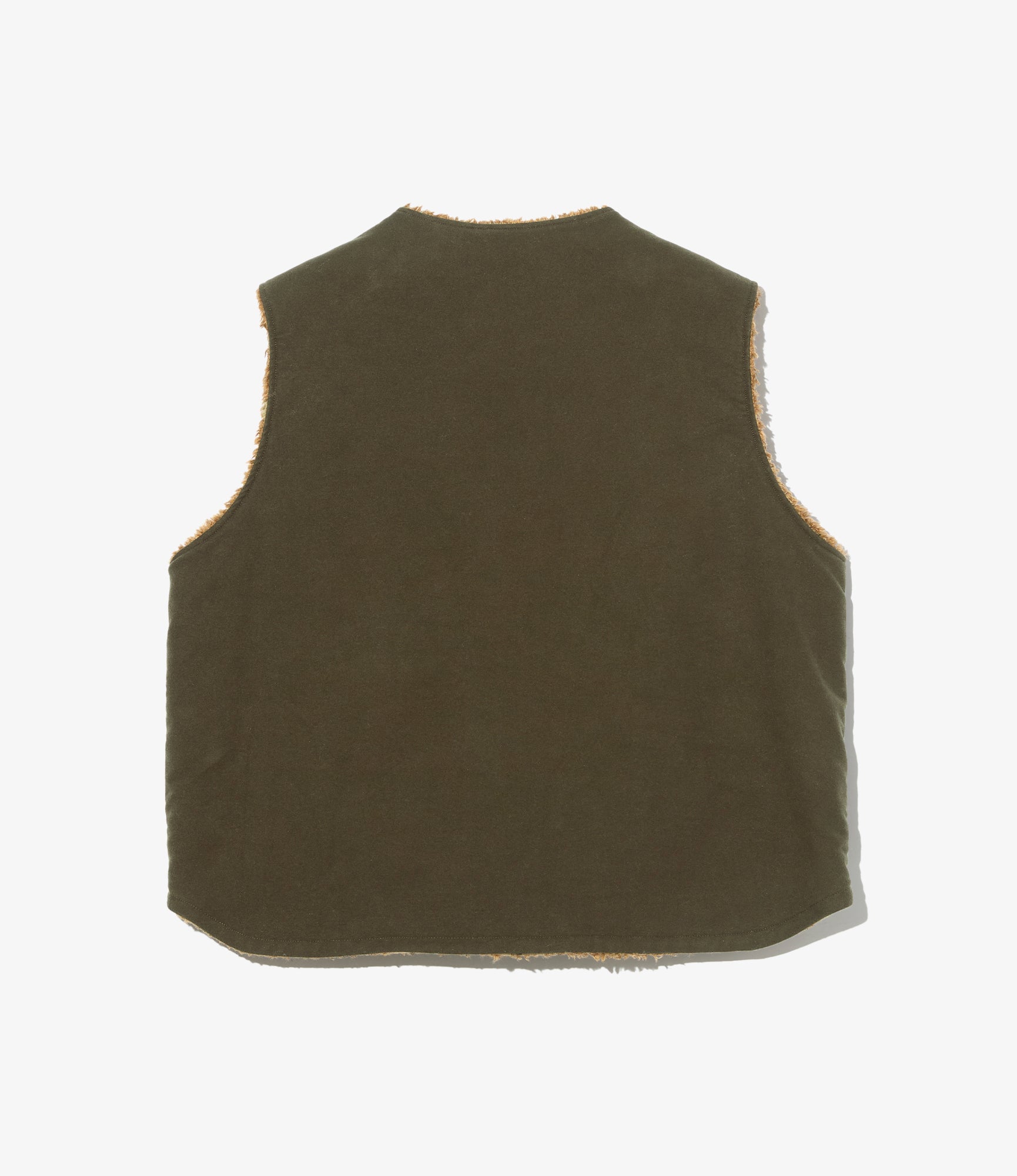 Over Vest - Olive Cotton Moleskin