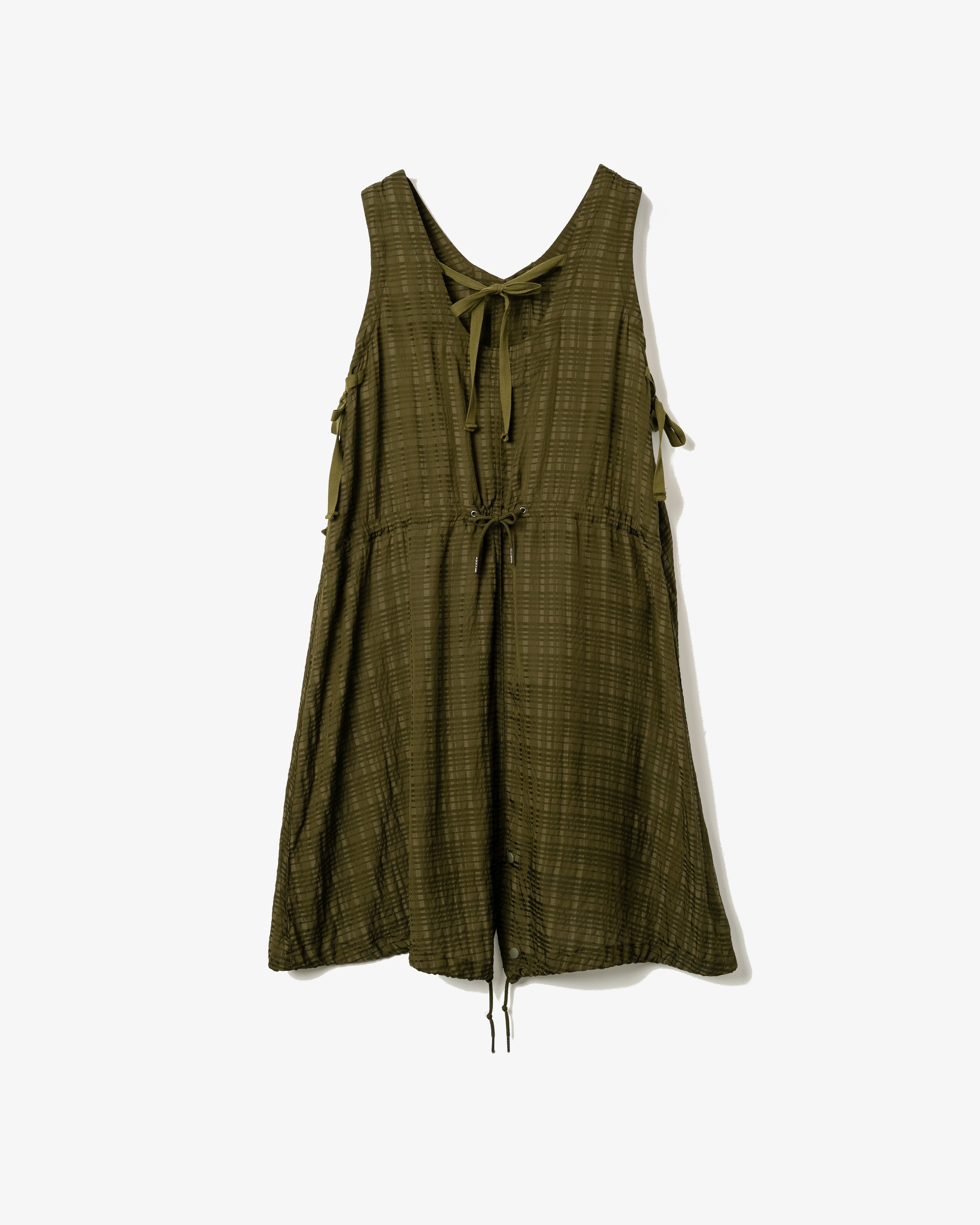 Women's M51 Dress - Olive Check Rayon Cotton