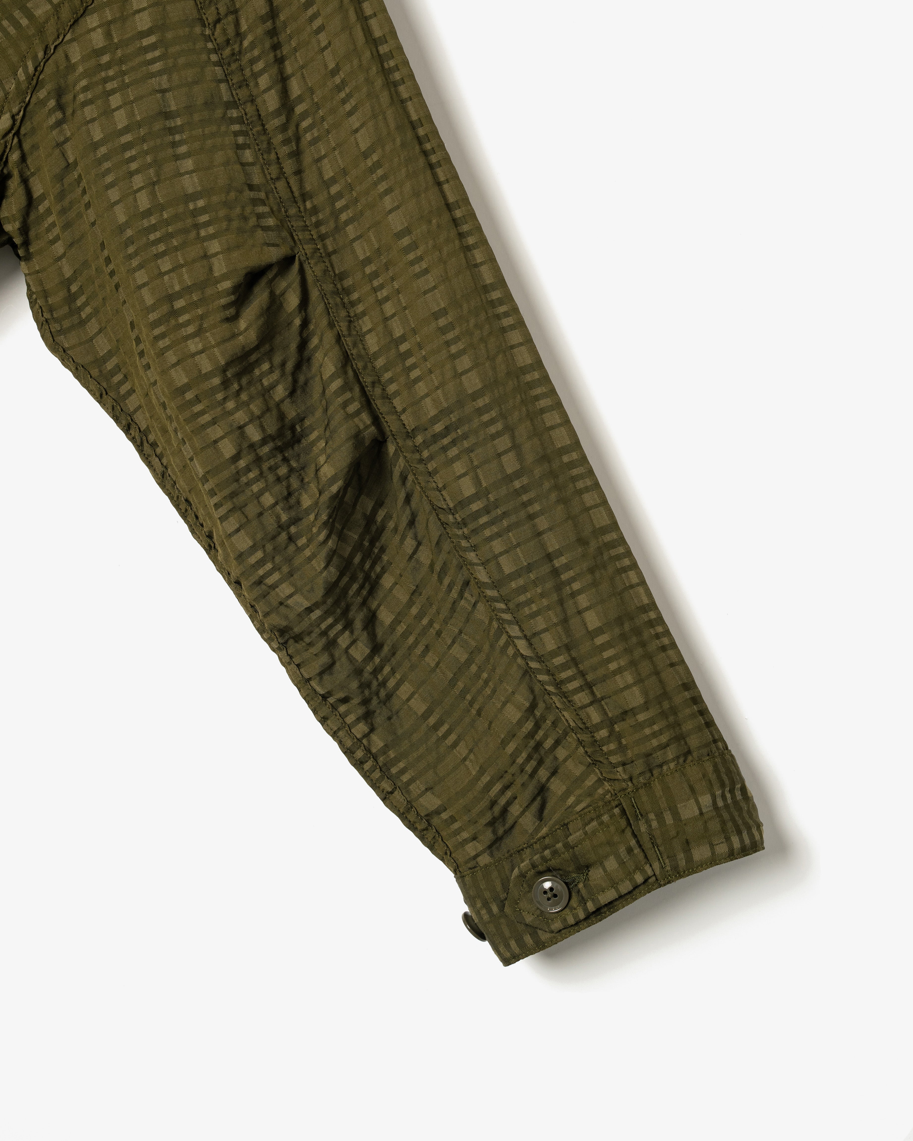 Women's M51 Dress - Olive Check Rayon Cotton