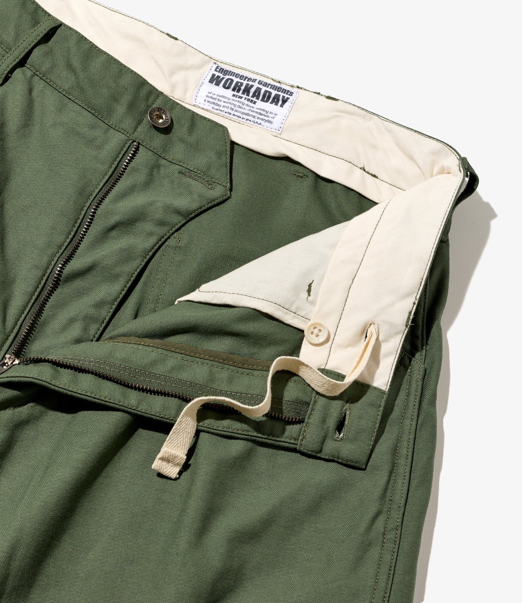 Painter Pant - Olive Cotton Reverse Sateen