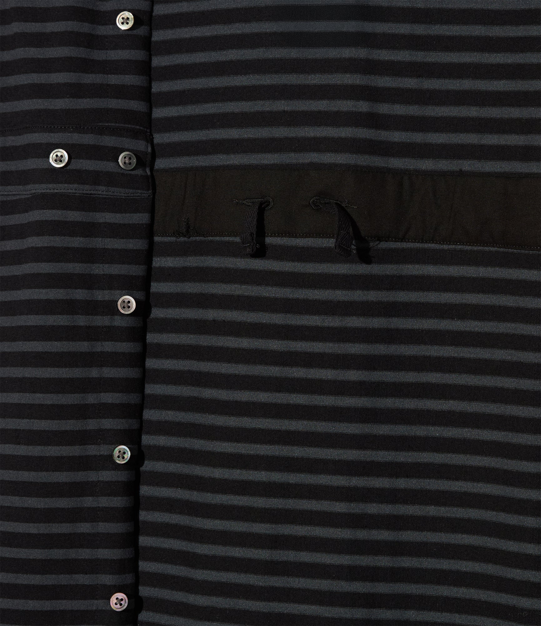 Women's Polo Long Dress - Charcoal/Black PC Stripe Jersey