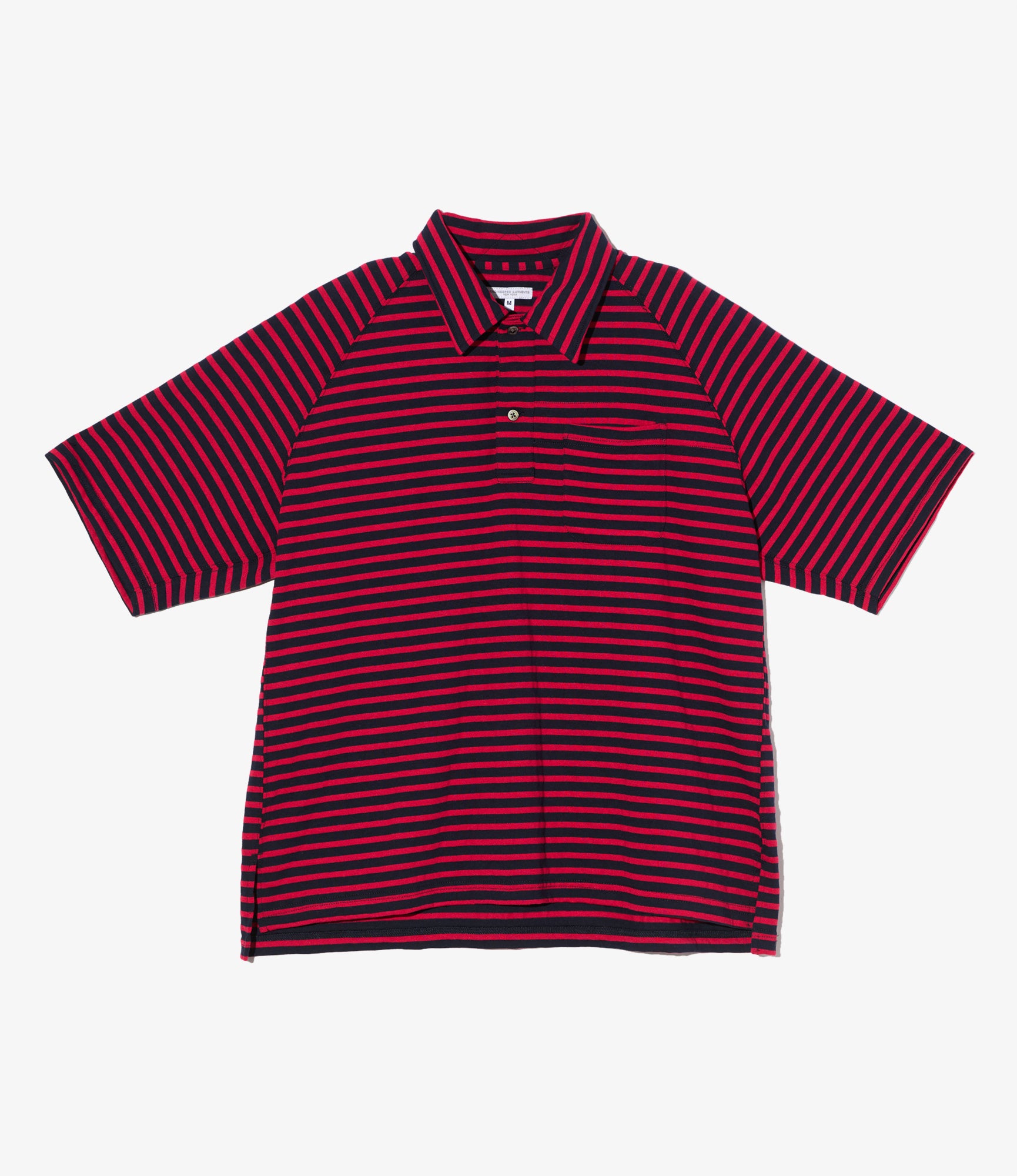 Polo Shirt - Red Navy PC Stripe Jersey