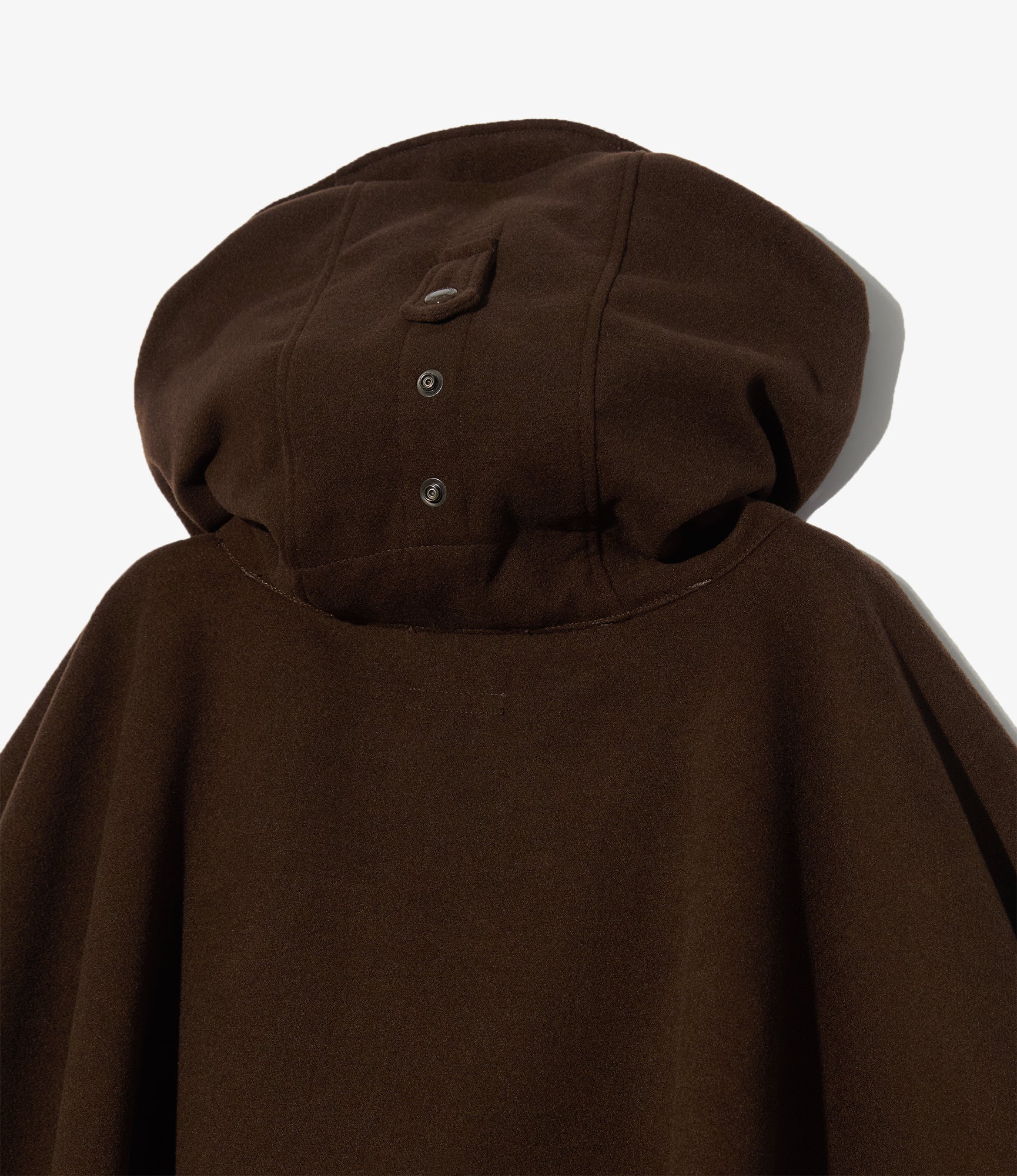 Poncho - Brown Polyester Fake Melton