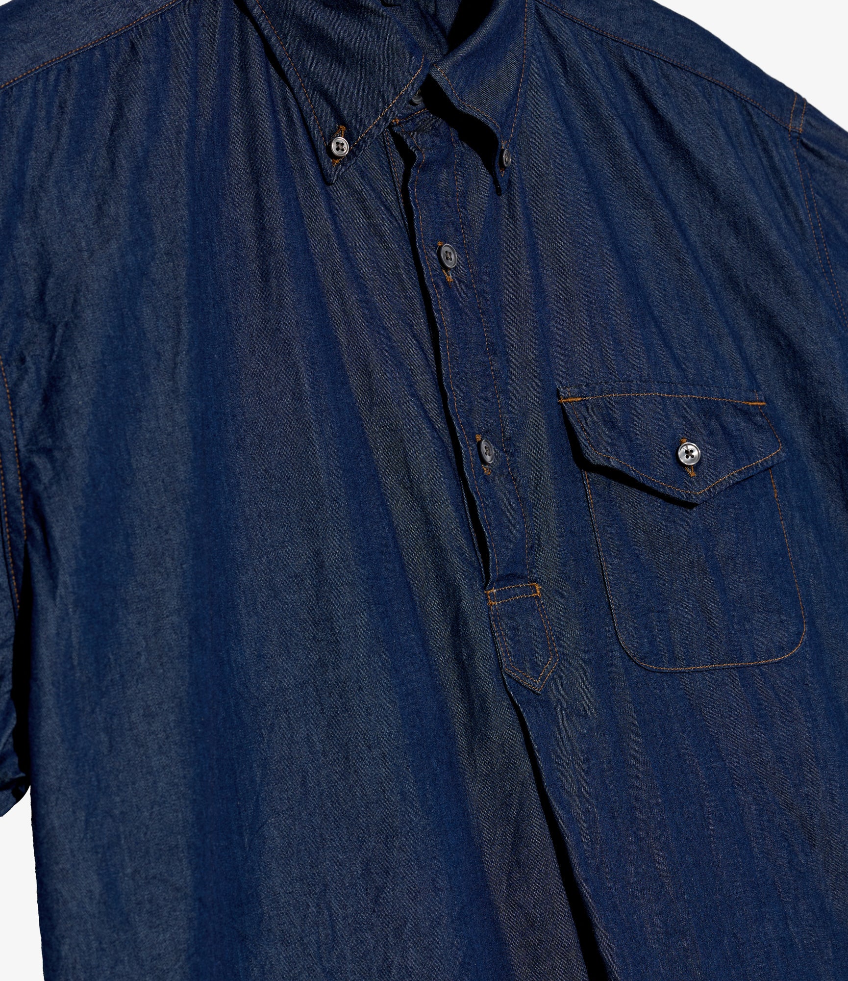 Popover Shirt - Indigo 4.5oz Denim Shirting