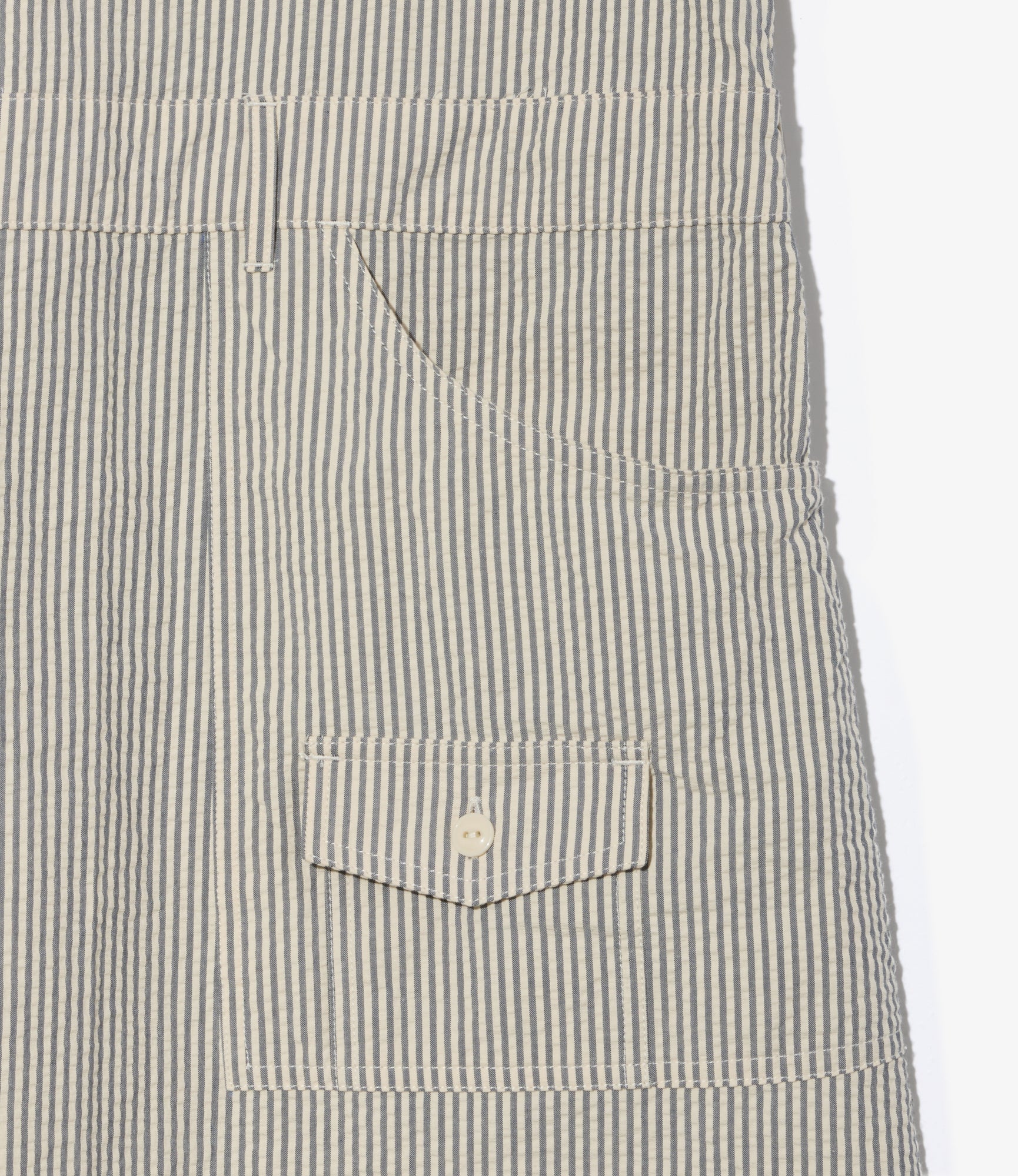 Prepared Dress - Navy/Natural Cotton Seersucker