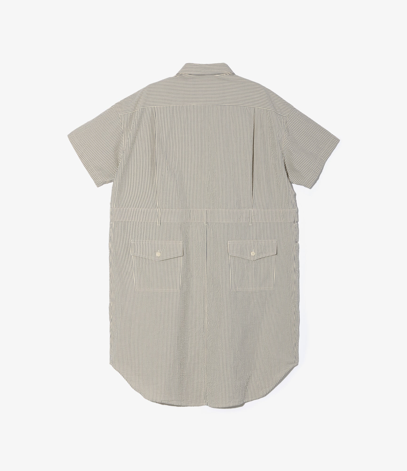 Prepared Dress - Navy/Natural Cotton Seersucker