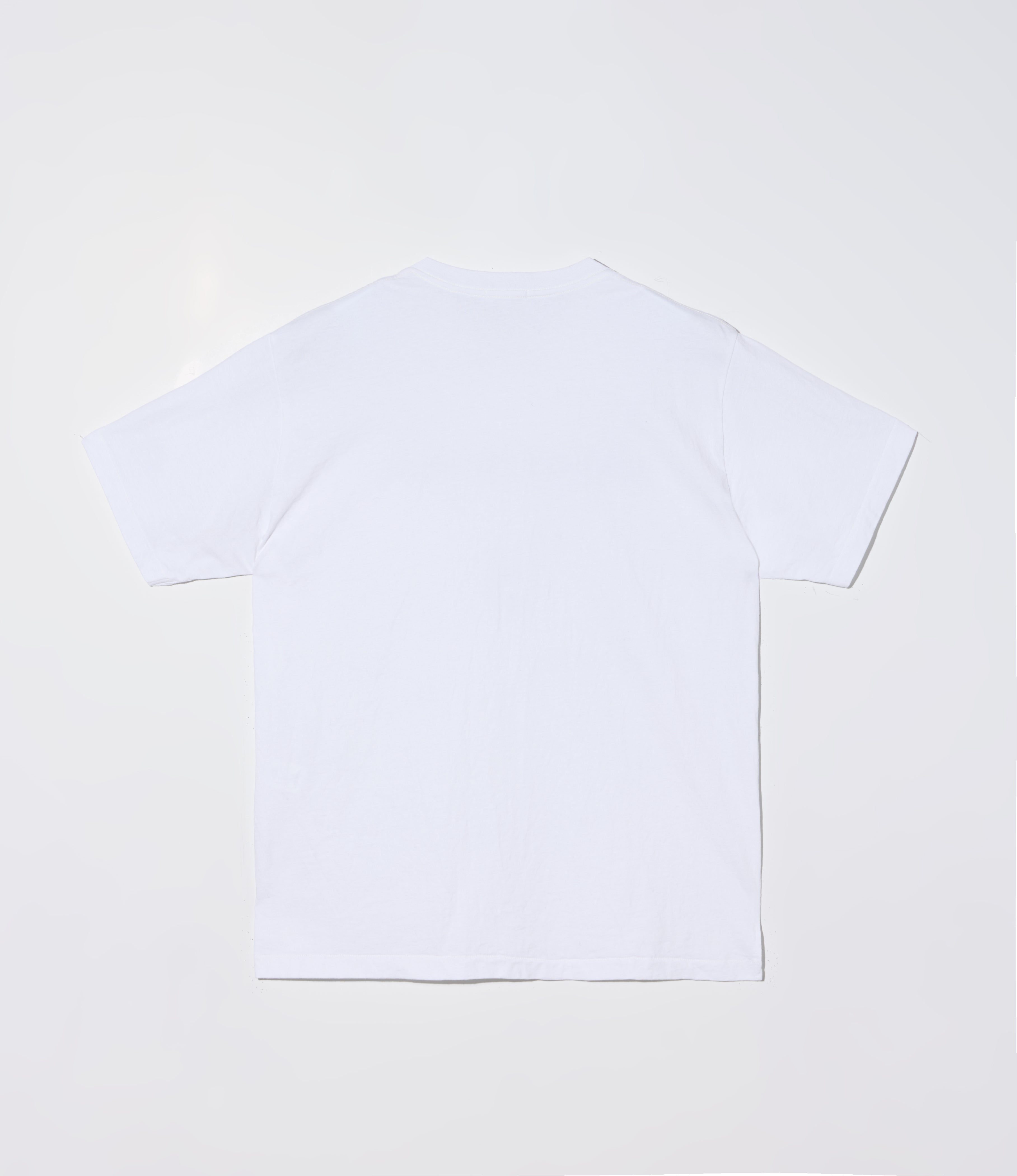 Printed Cross Crew Neck T-Shirt - White - Binocular