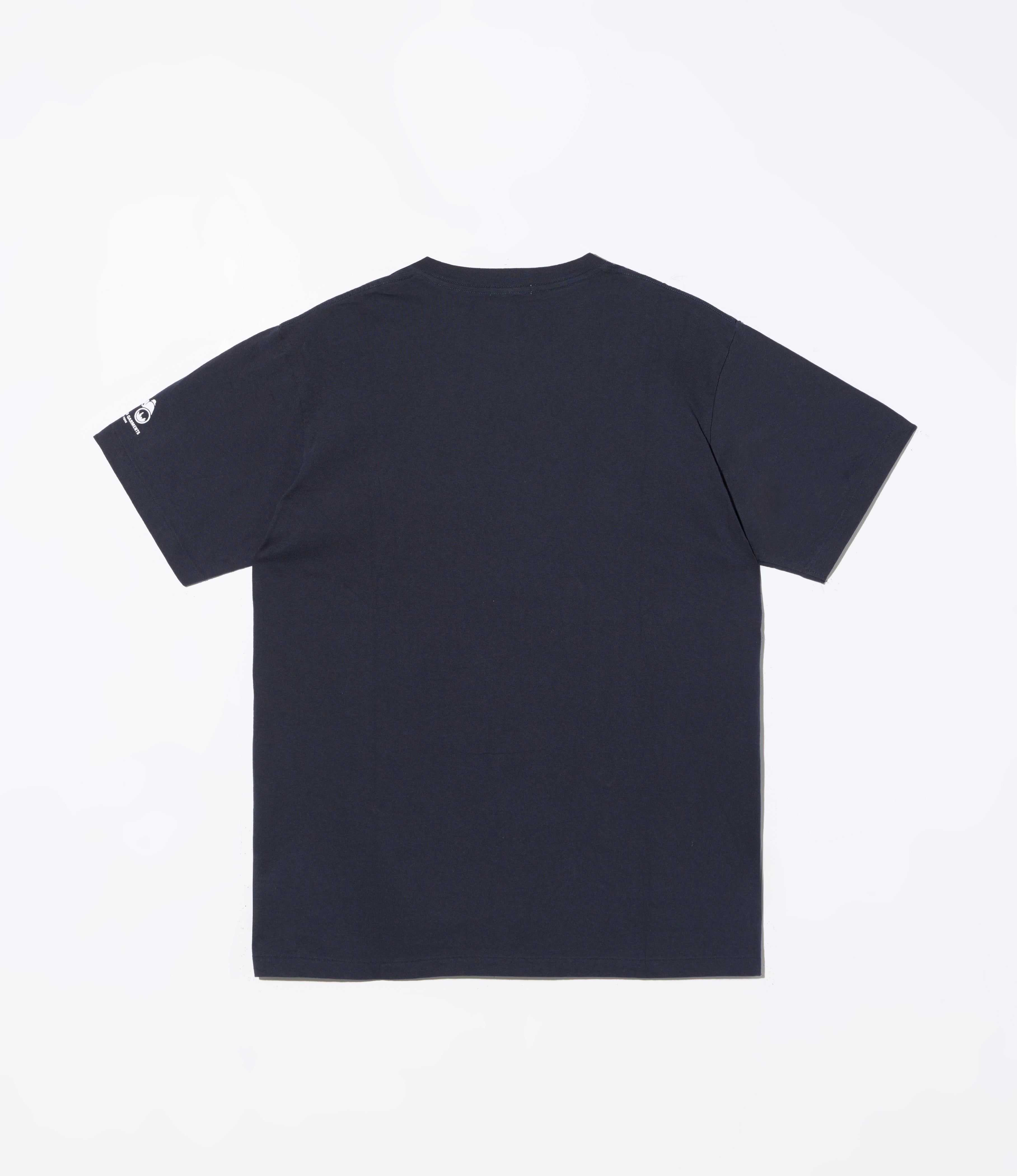Printed Cross Crew Neck T-Shirt - Navy - Map