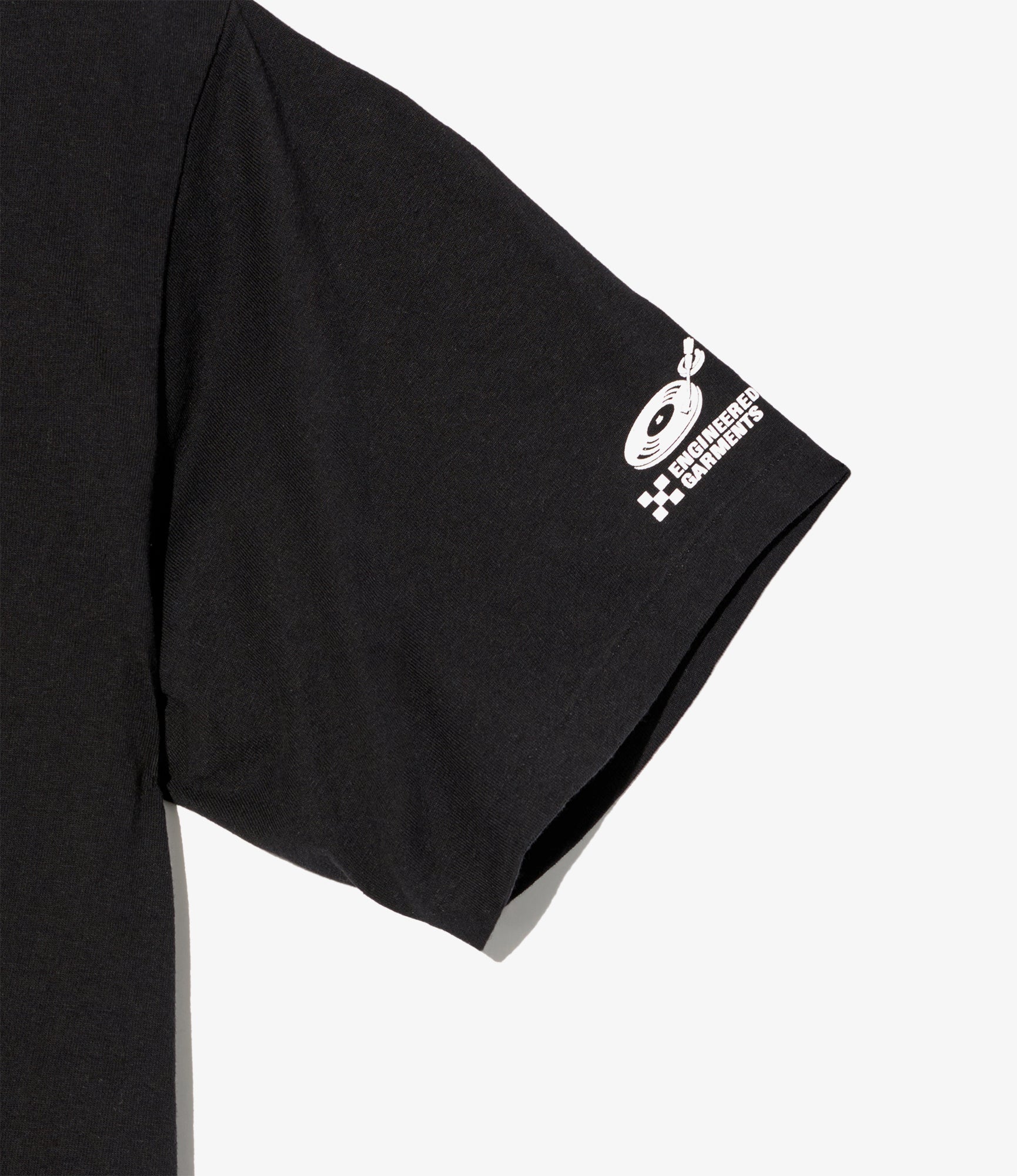 Printed Cross Crew Neck T-Shirt - Black - Suit
