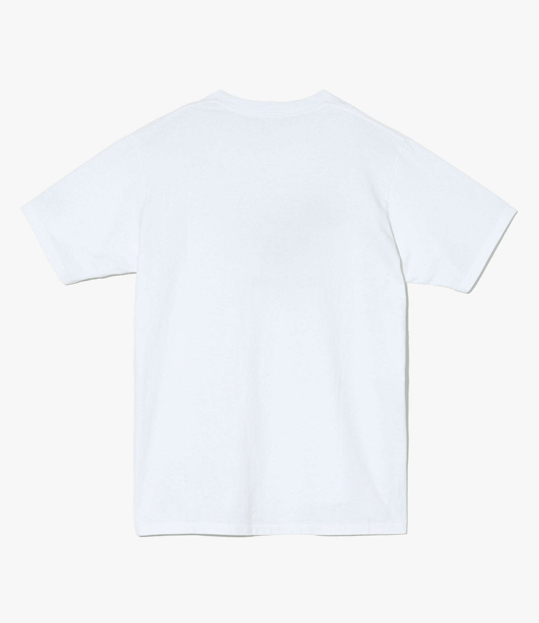 Printed Cross Crew Neck T-Shirt - White - Flower