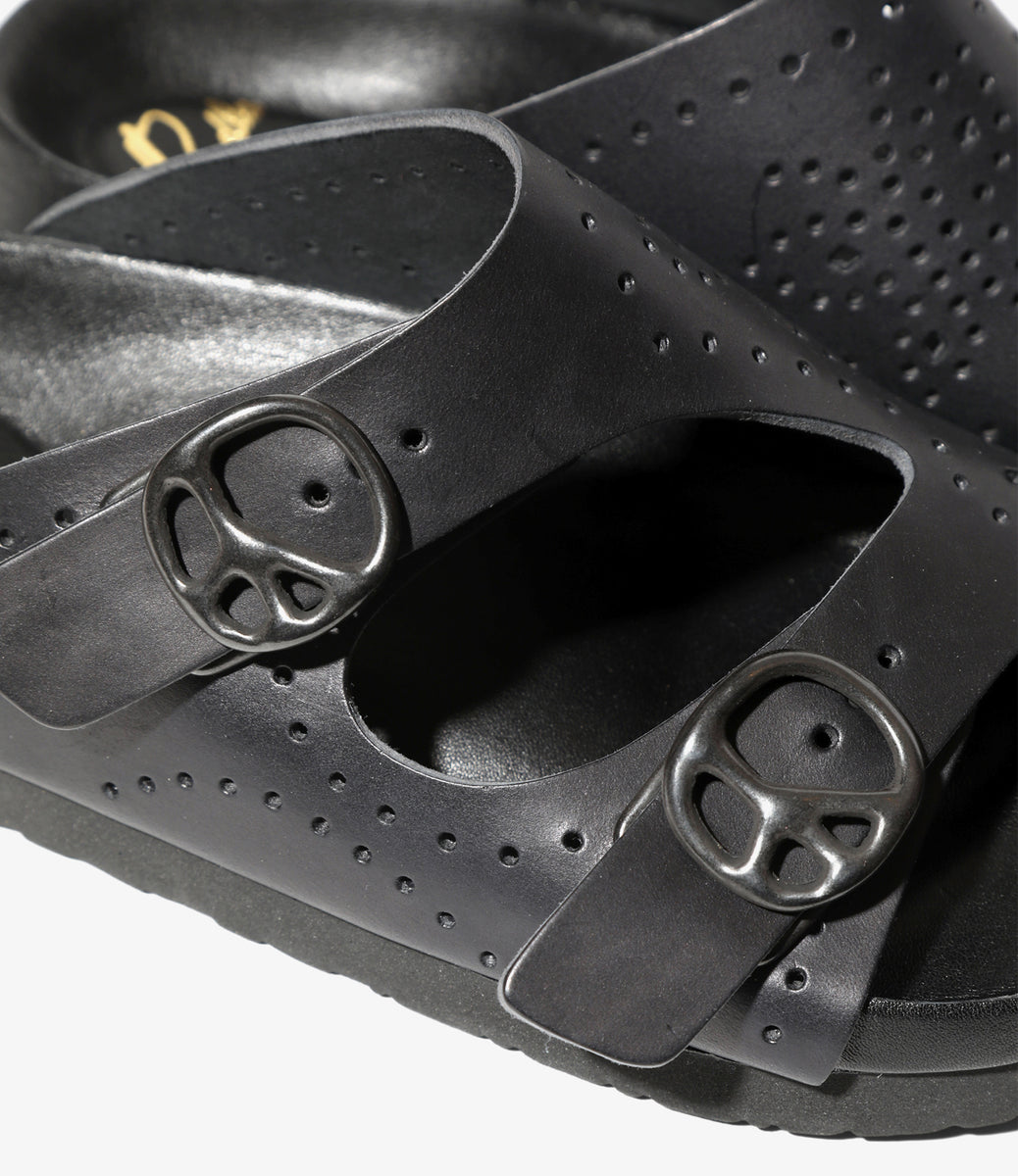 Double Strap Sandal - Black - Cowhide Lthr.