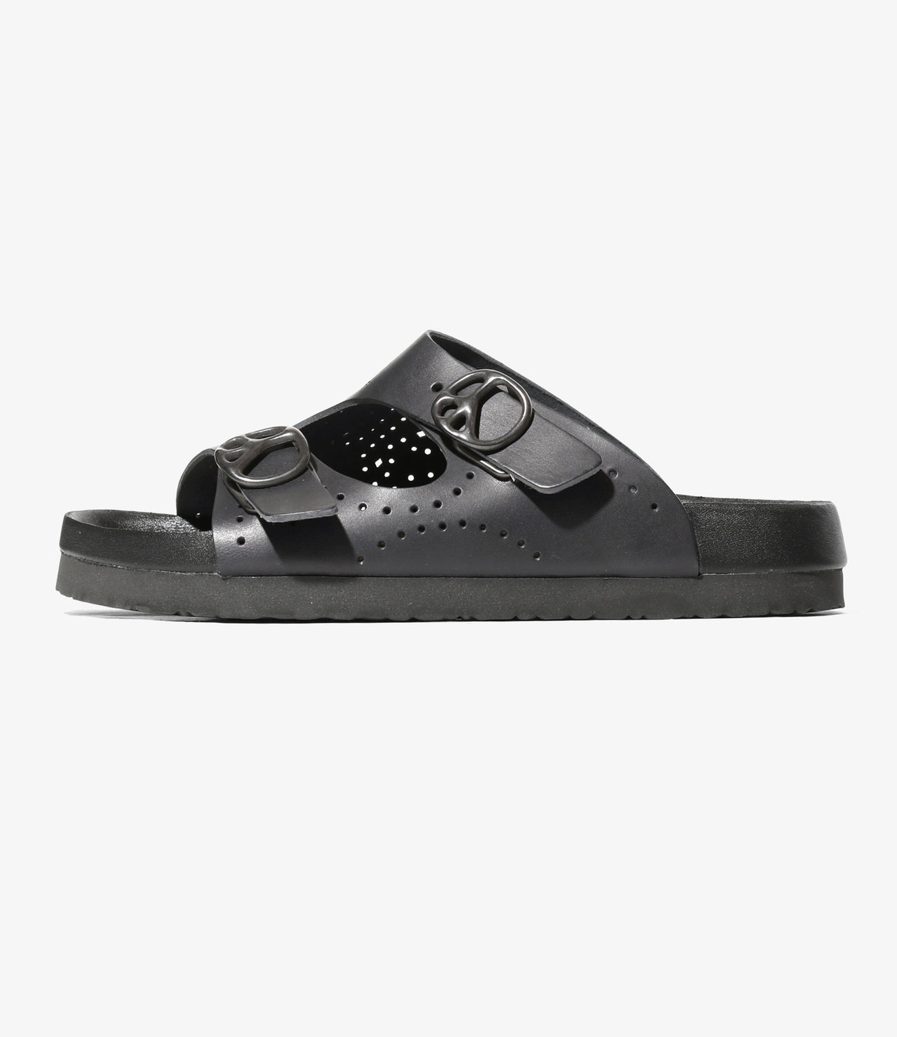 Double Strap Sandal - Black - Cowhide Lthr.