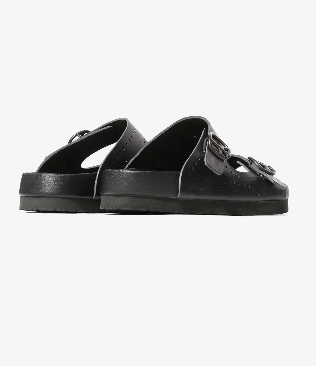 Double Strap Sandal - Black - Cowhide Lthr.