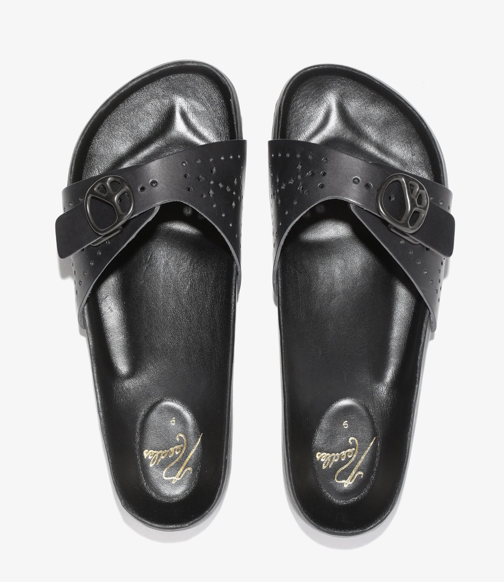 Single Strap Sandal - Black - Cowhide Lthr.