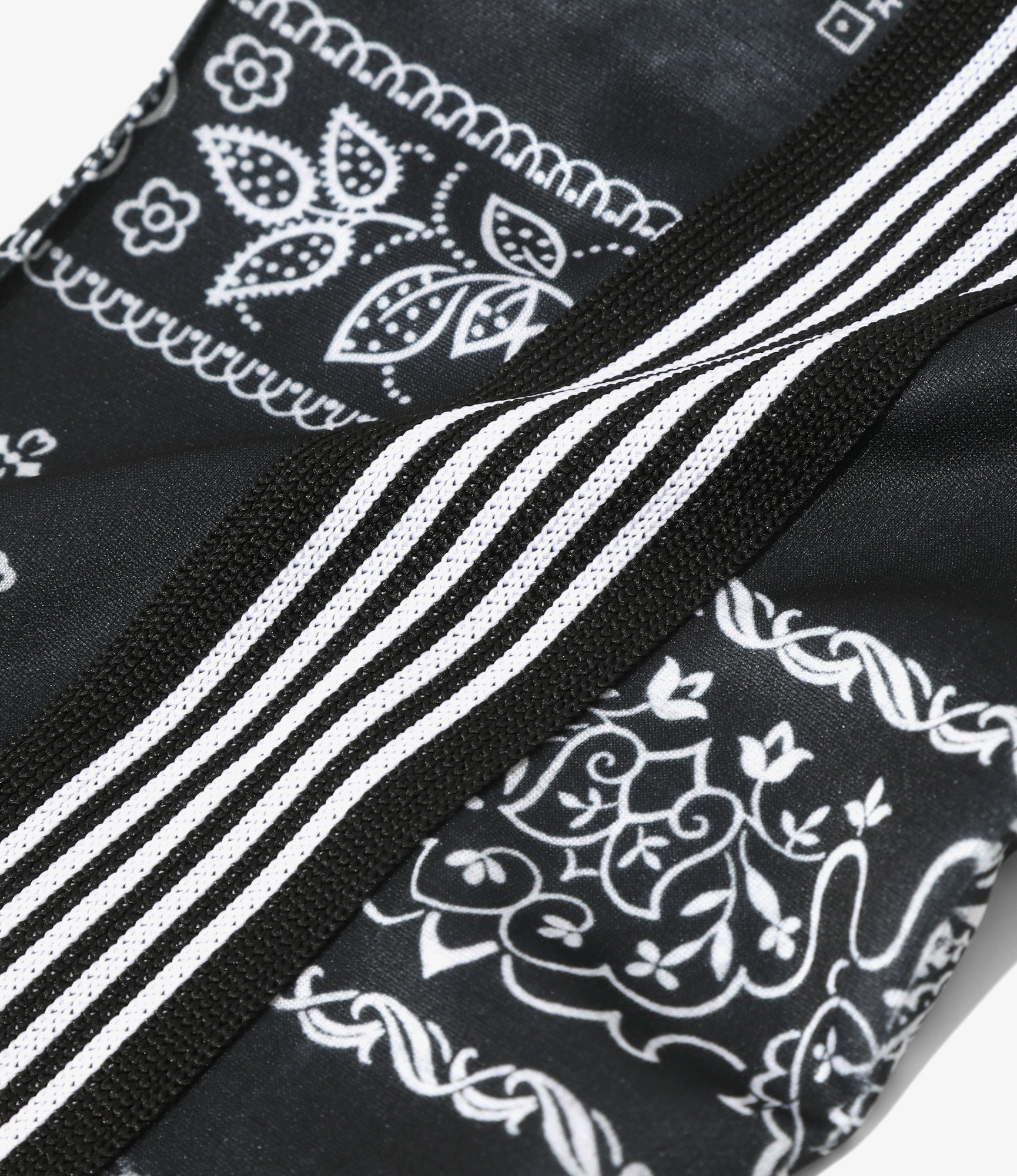 Needles x MIYAGIHIDETAKA - Boot-Cut Track Pant - Black - Bandana Print