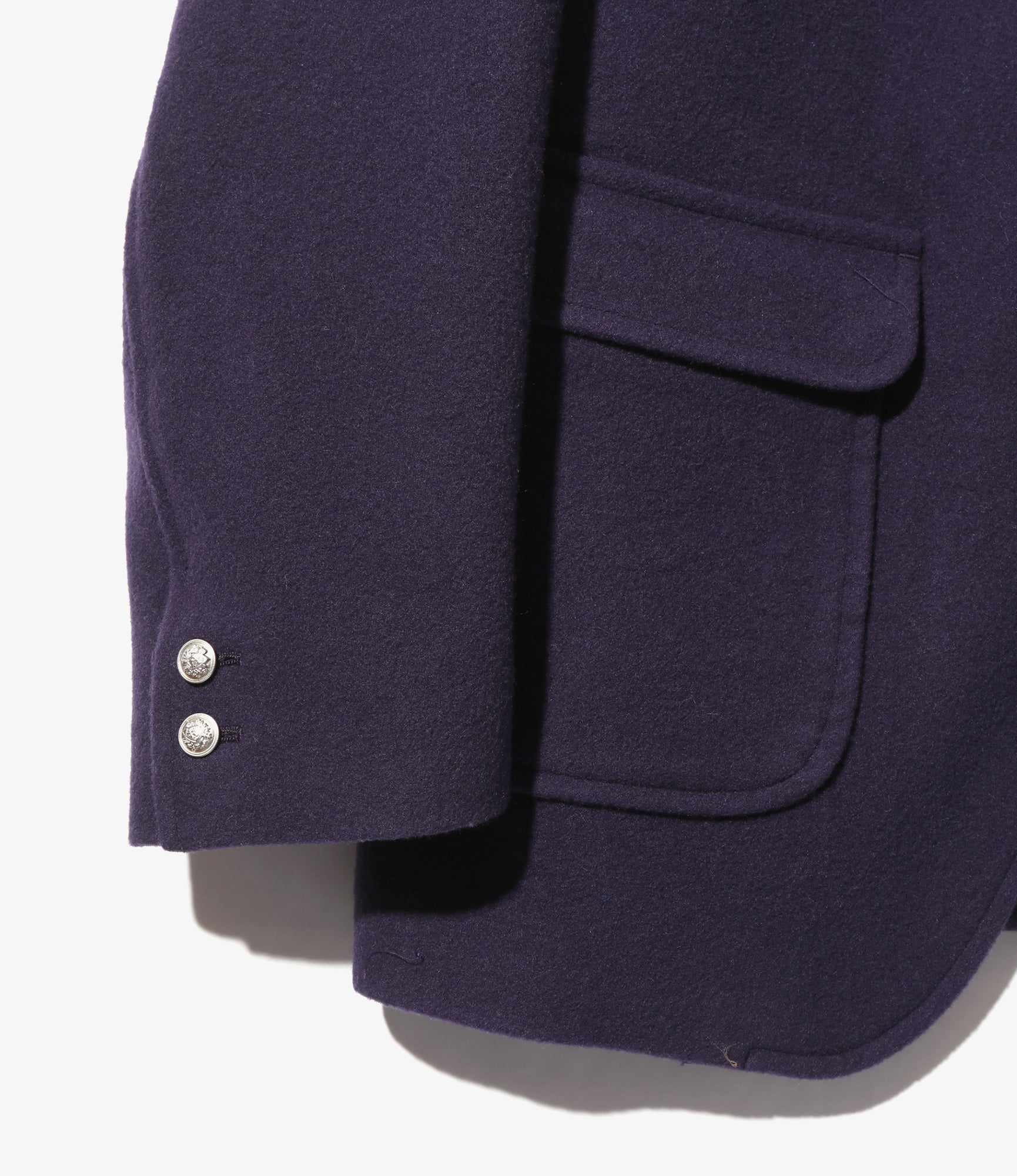 MB Single Blazer - Eggplant - Wool Moleskin