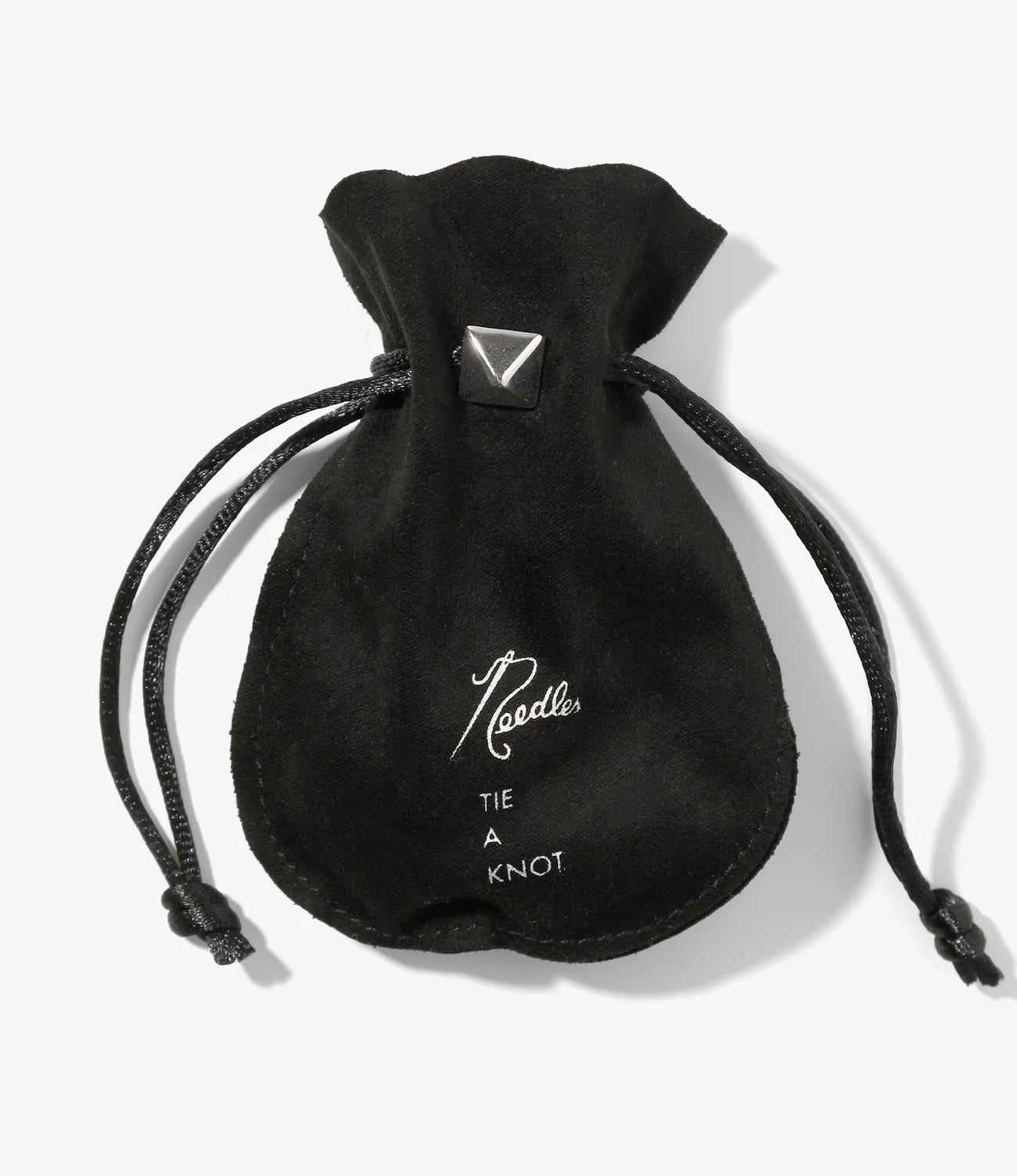 Needles x Tie A Knot - Square Crystal Beads Ring - Clear/Clear