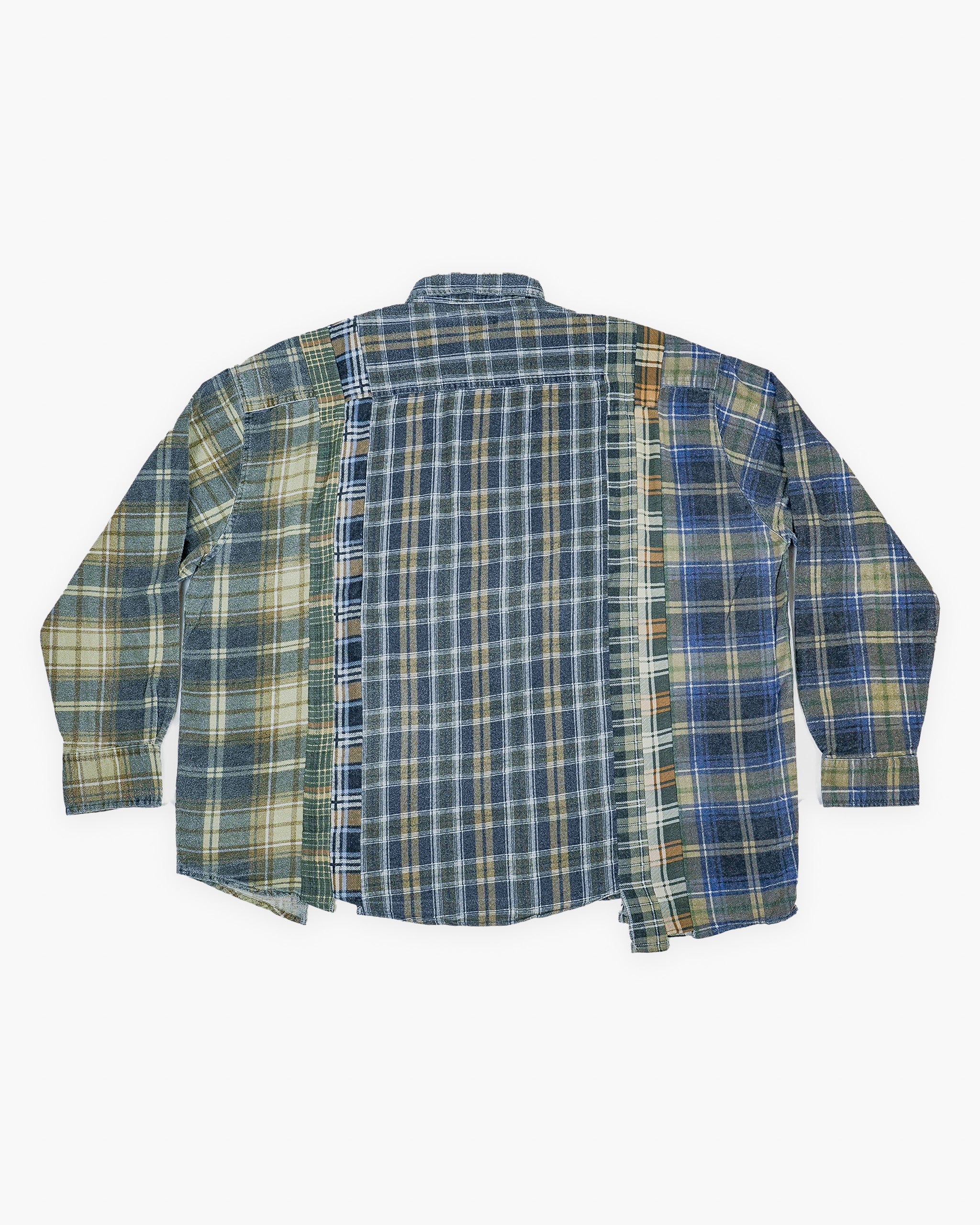 Rebuild by Needles 7 Cuts Wide Shirt - Olive / Navy - back