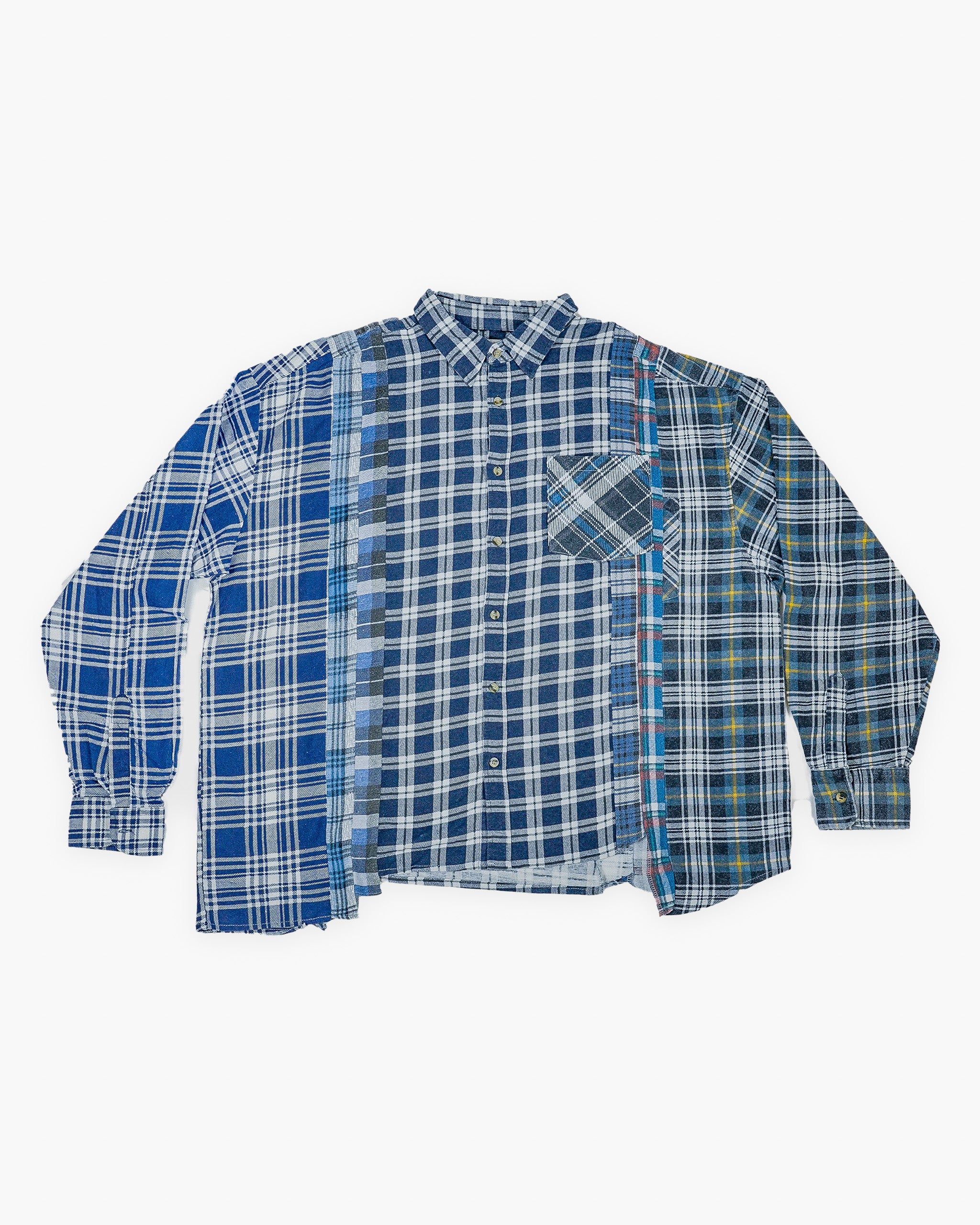 Rebuild by Needles 7 Cuts Wide Shirt - Blue / White