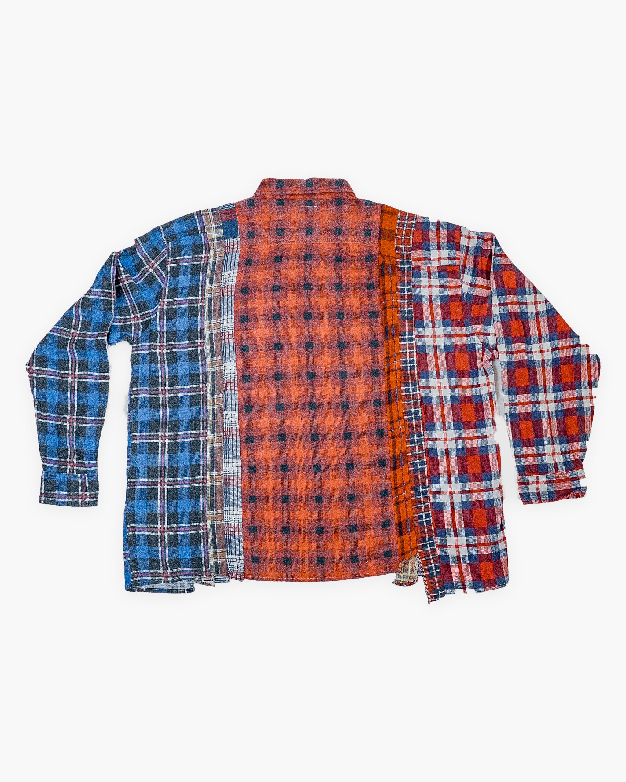Rebuild by Needles 7 Cuts Wide Shirt - Red / Blue - back