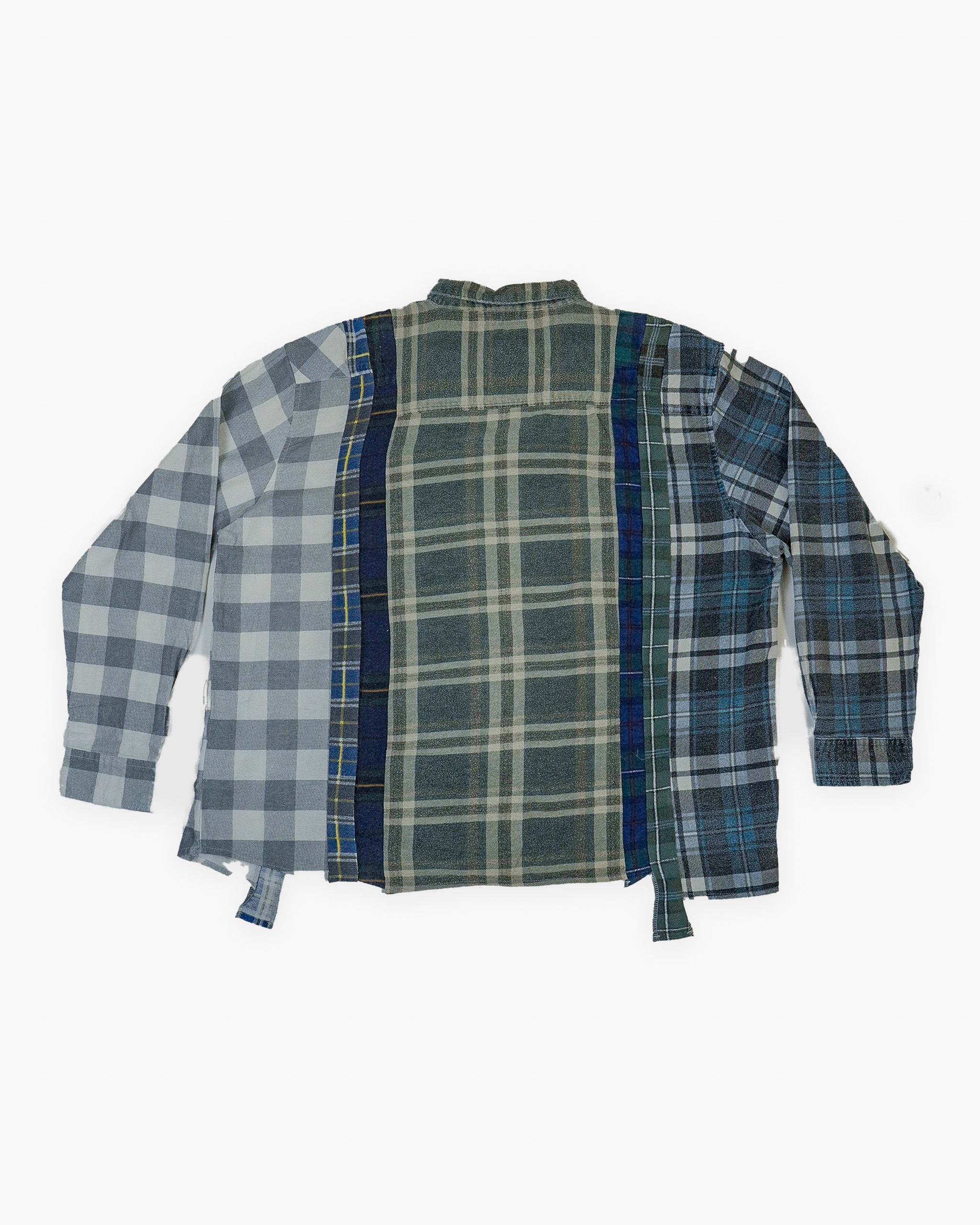 Rebuild by Needles 7 Cuts Wide Shirt - Grey / Olive - back