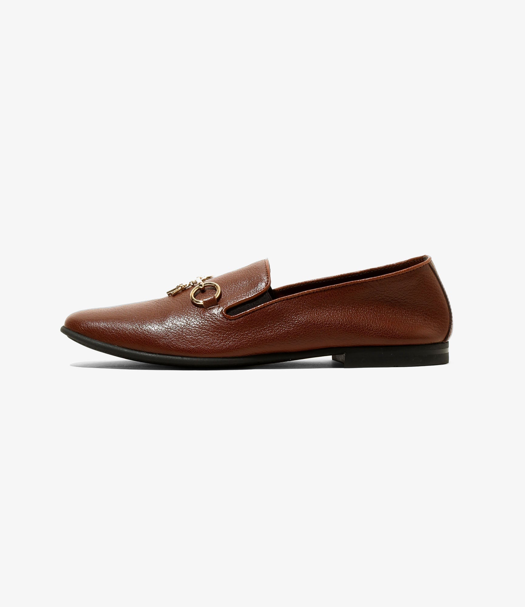 Tassel Bit Unlined Slip-on - Brown