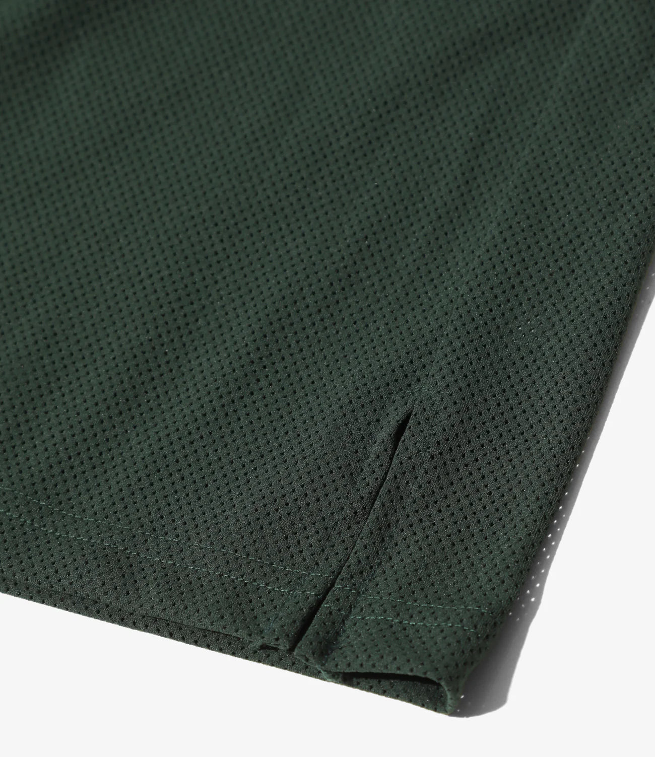 L/S Crew Neck Shirt - Dk. Green - Knit Mesh