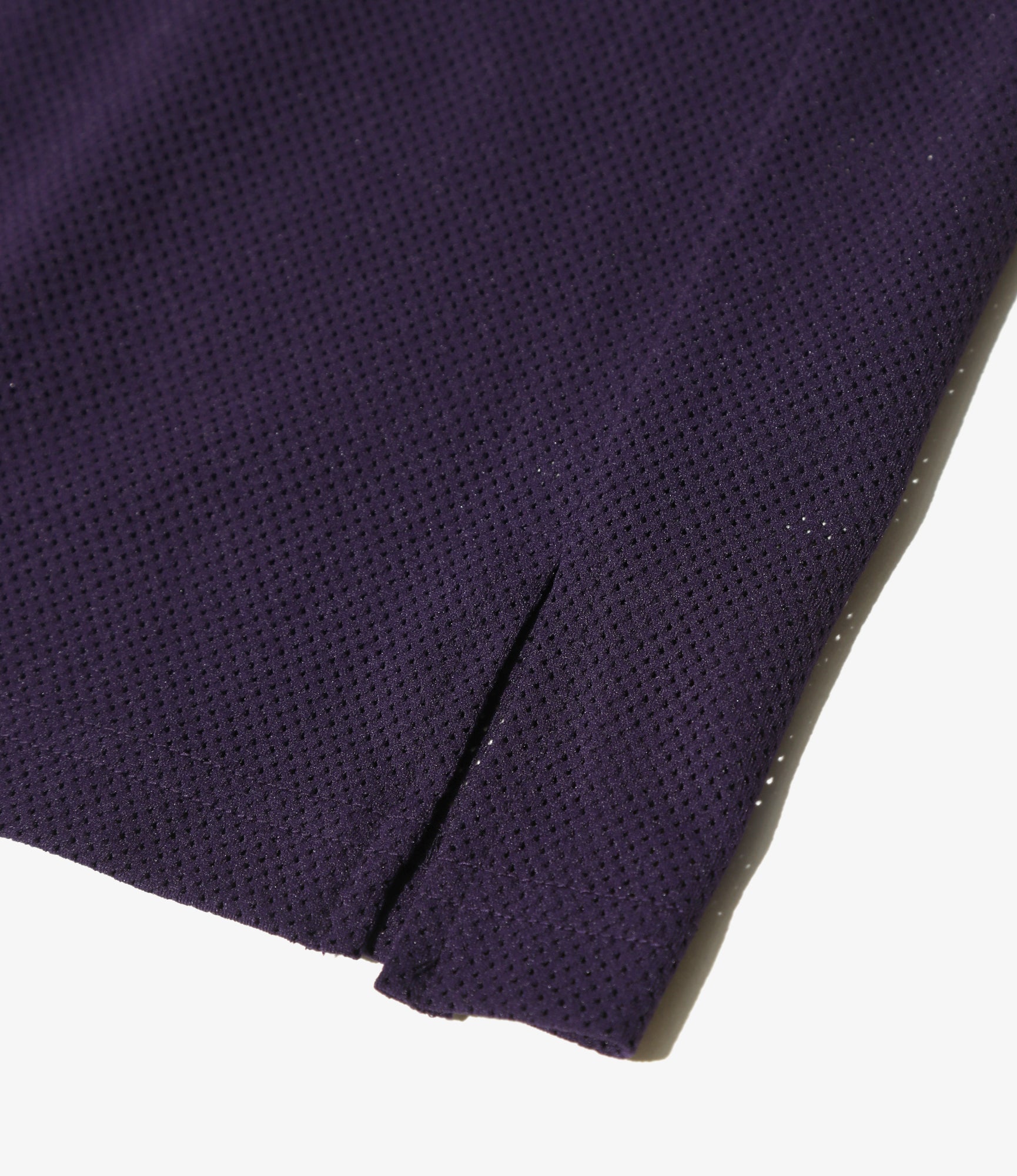 Crew Neck Shirt - Dk. Purple - Knit Mesh