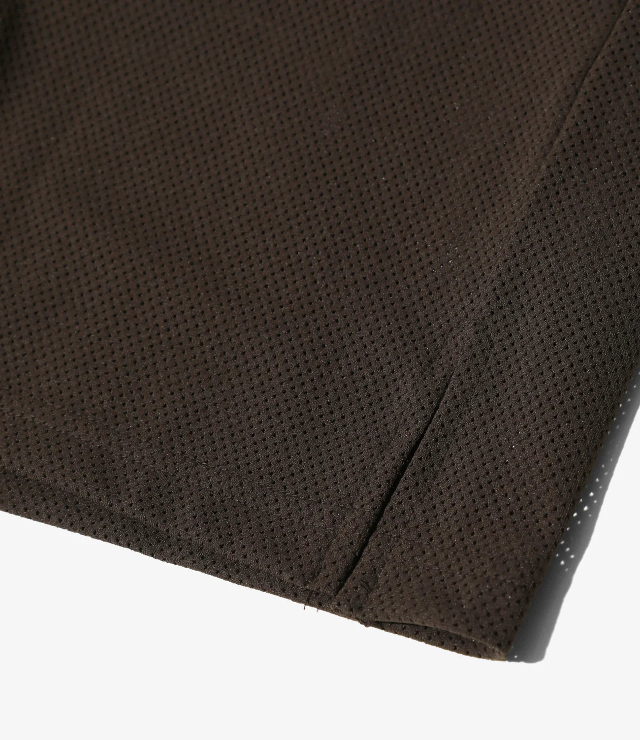 L/S Crew Neck Shirt - Dk. Brown - Knit Mesh