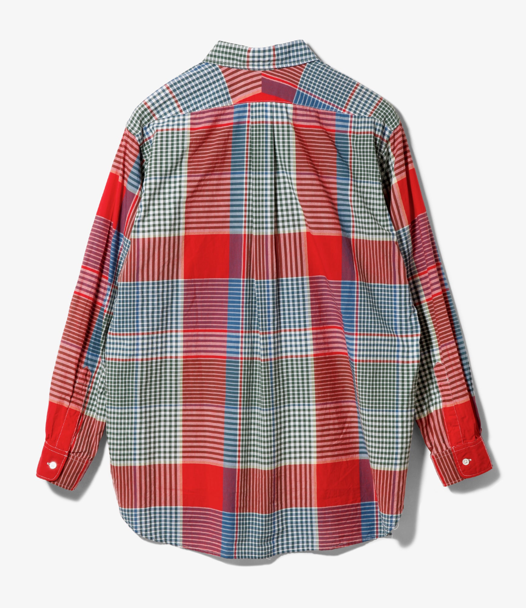 19th Century BD Shirt - Red/Green Big Madras Plaid